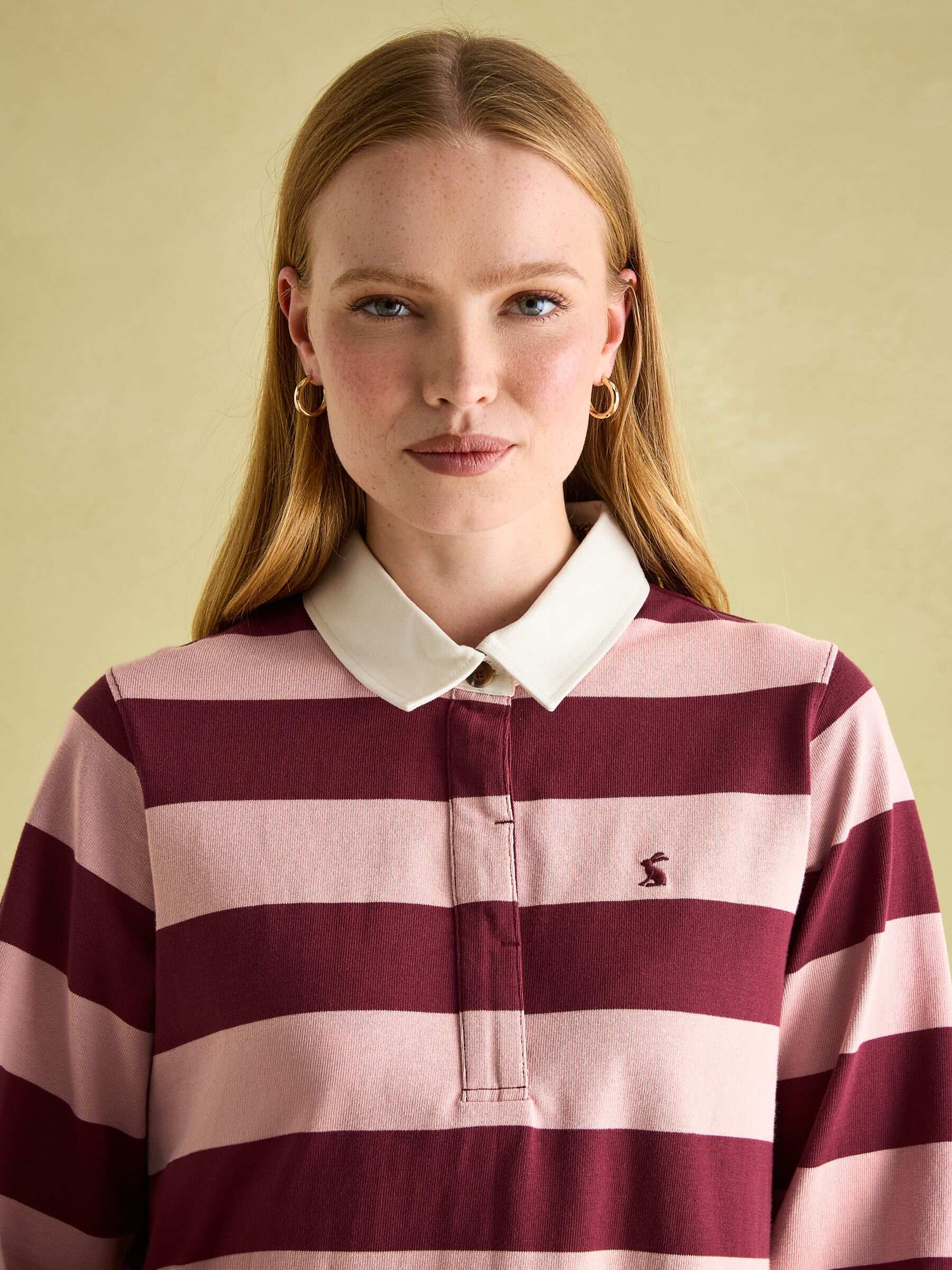 Sammie Pink & Red Striped Heavyweight Cotton Rugby Shirt