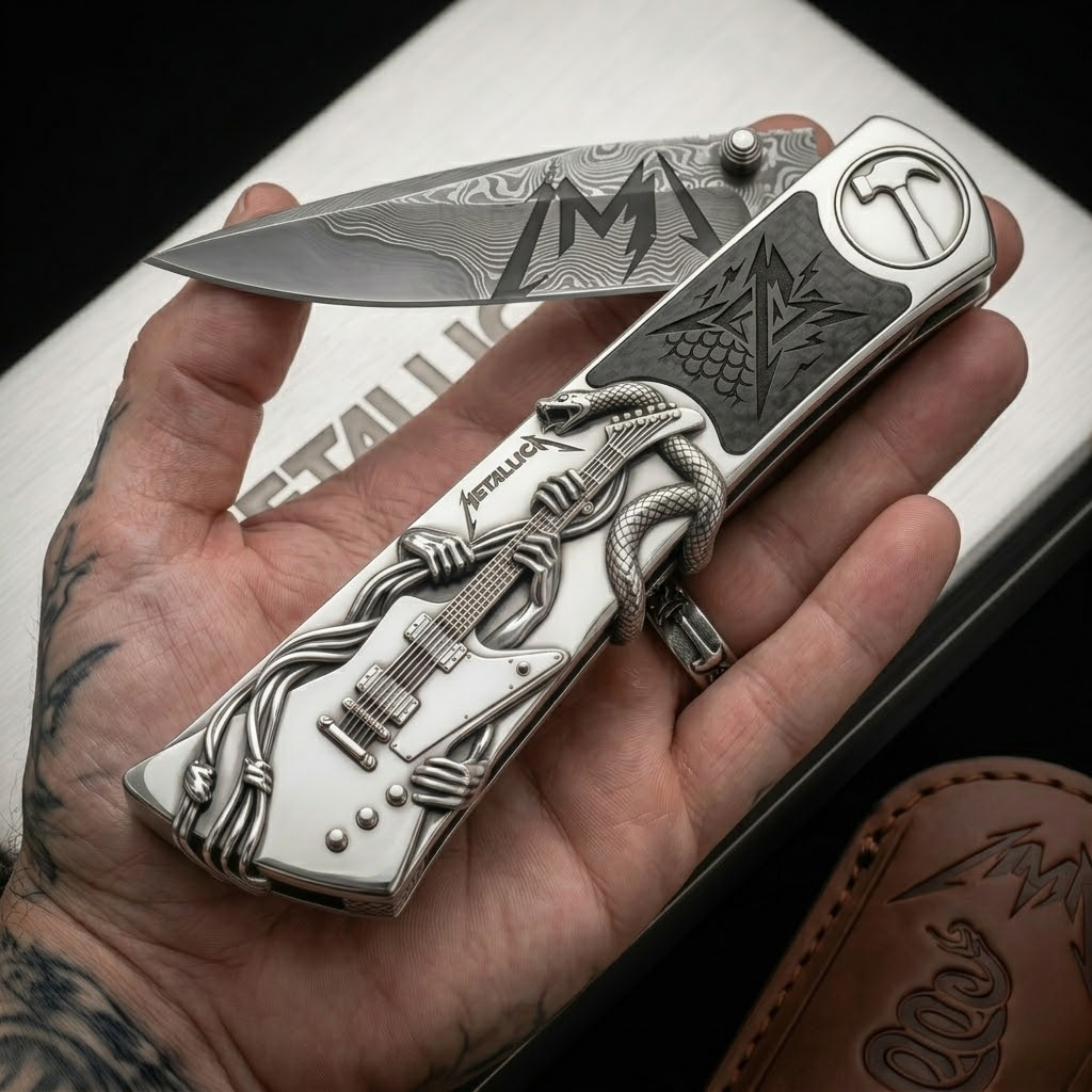 🎸 Metallica Metal Folding Knife