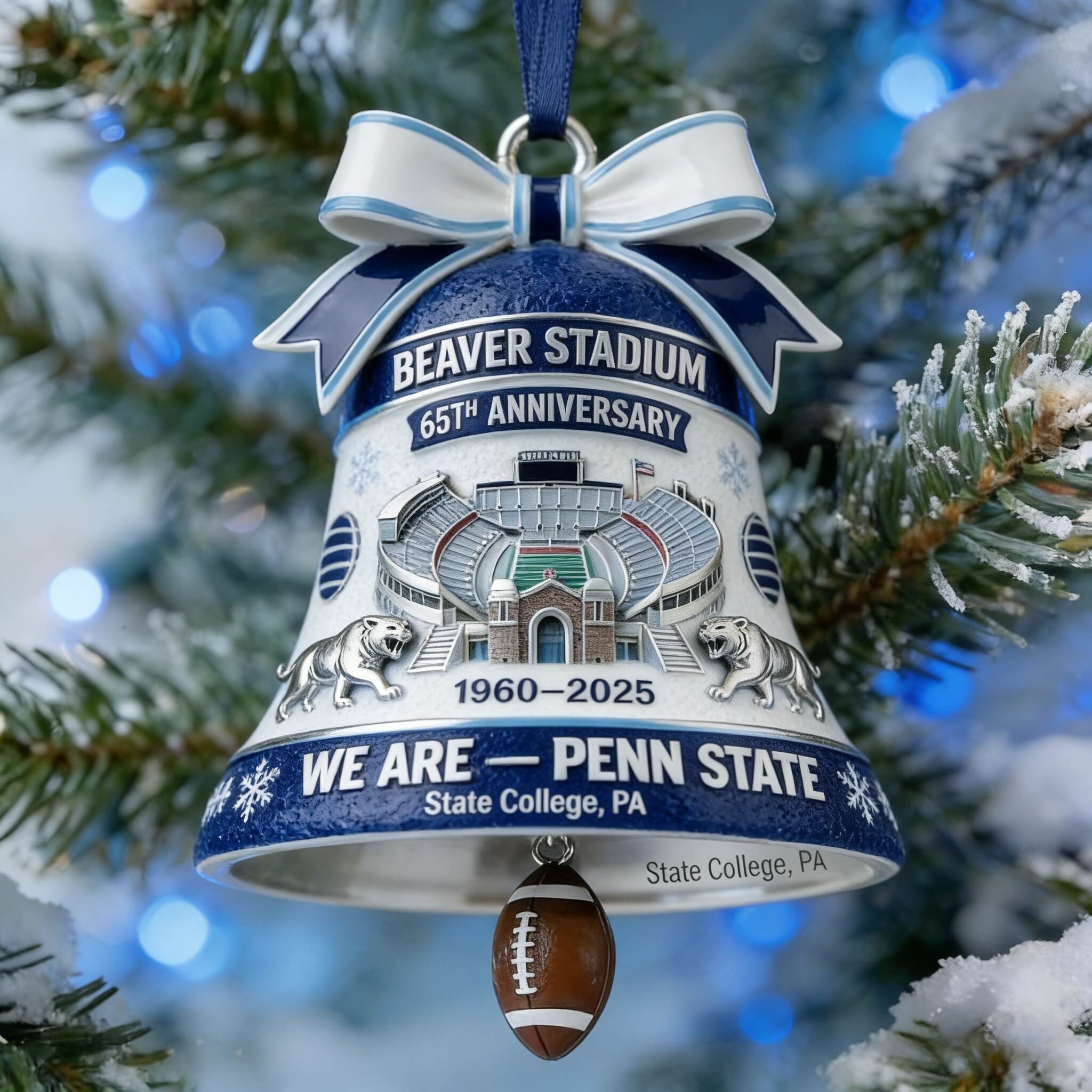 Beaver Stadium 65th Anniversary Bell Ornament