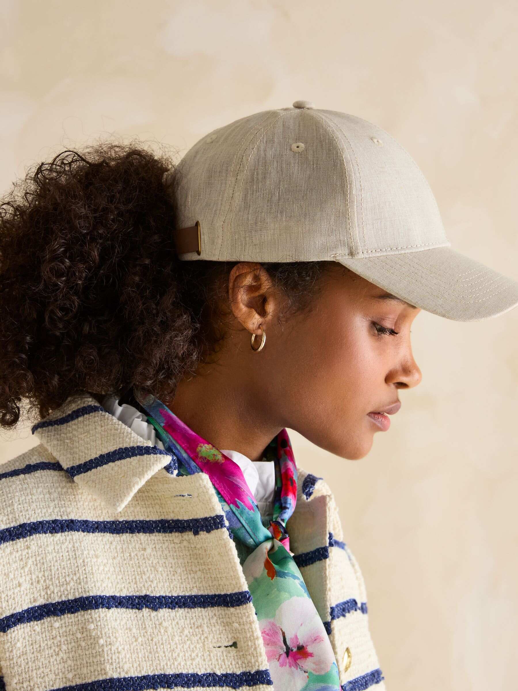 Daley Neutral Linen Cap