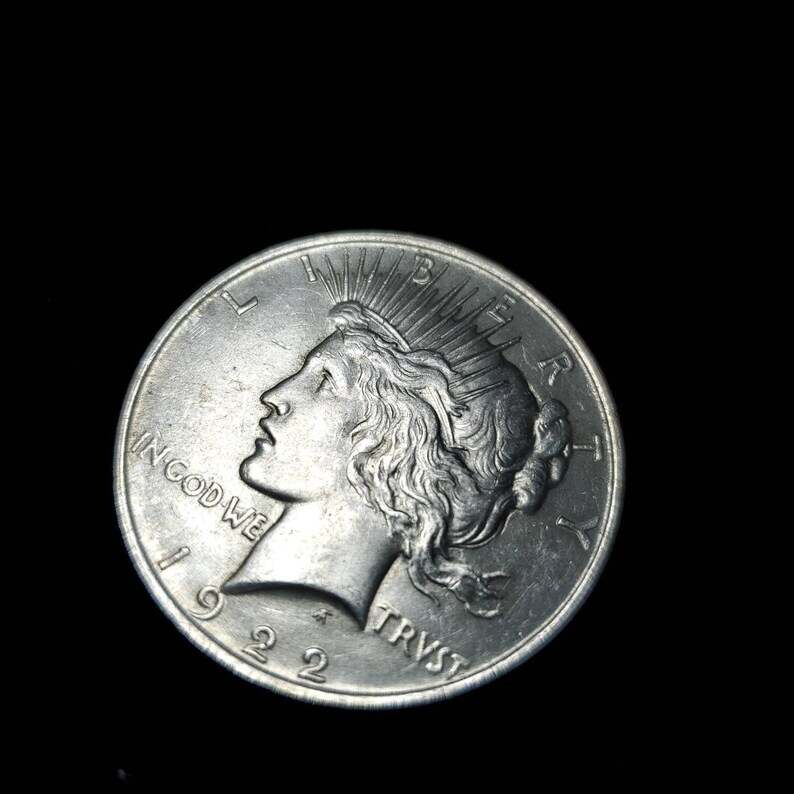 1922  Silver Peace Dollar AU  -  Lot#929 Reg 49