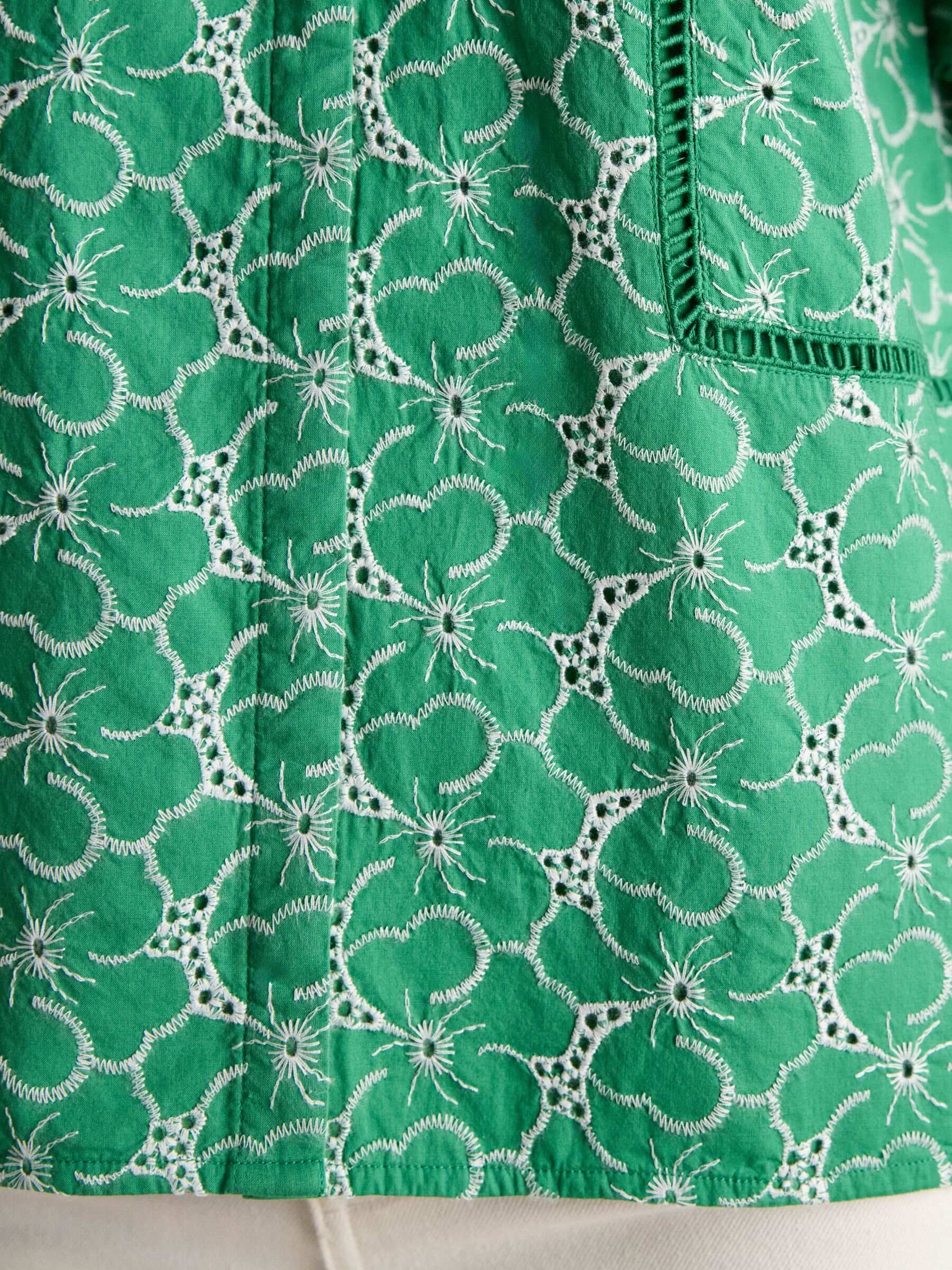 Remi Green Broderie Blouse
