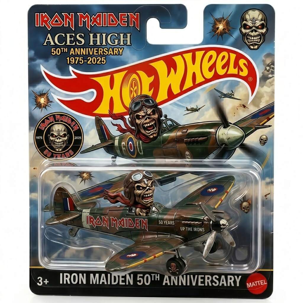 🛩️🔥Hot Wheels –Iron Maiden Aces High 50th Anniversary Collector’s Edition