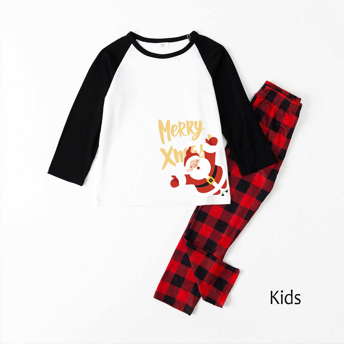 Family Parent-Child Merry Christmas Santa Patterned Pajamas Sets