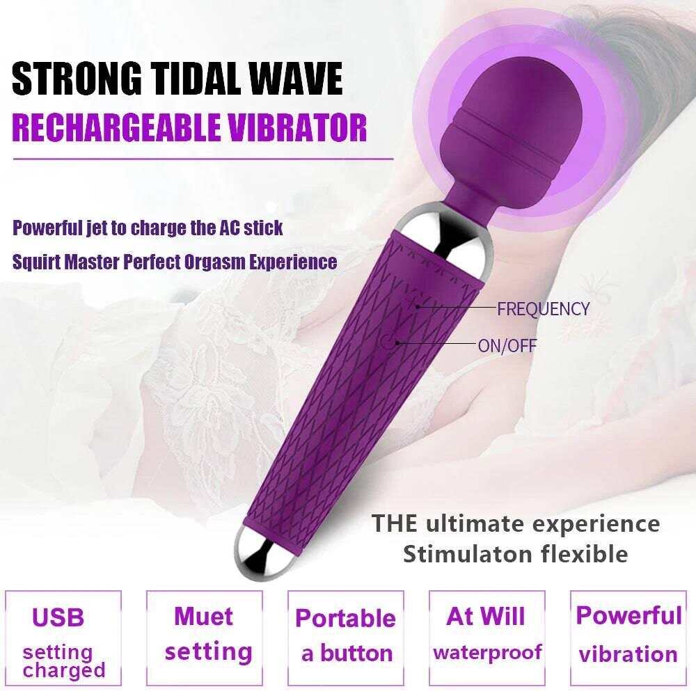 Wireless 10-Speed Vibrator for Women – Magic Wand Clitoral & Anal Stimulator
