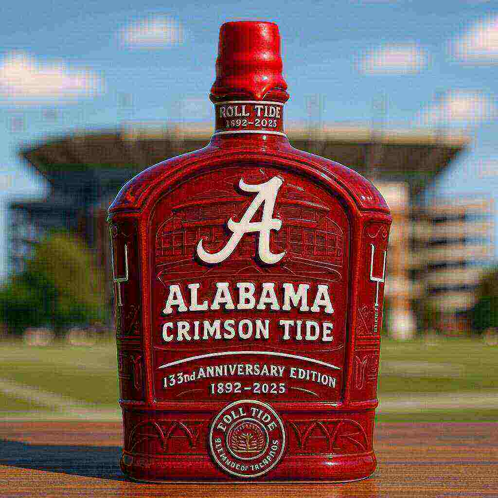 Alabama Crimson Tide 133rd Anniversary Whiskey Bottle