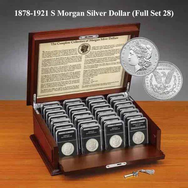 【Complete Set】1878–1921 S Morgan Silver Dollar Set-28PC — MS60💰 Free Shipping