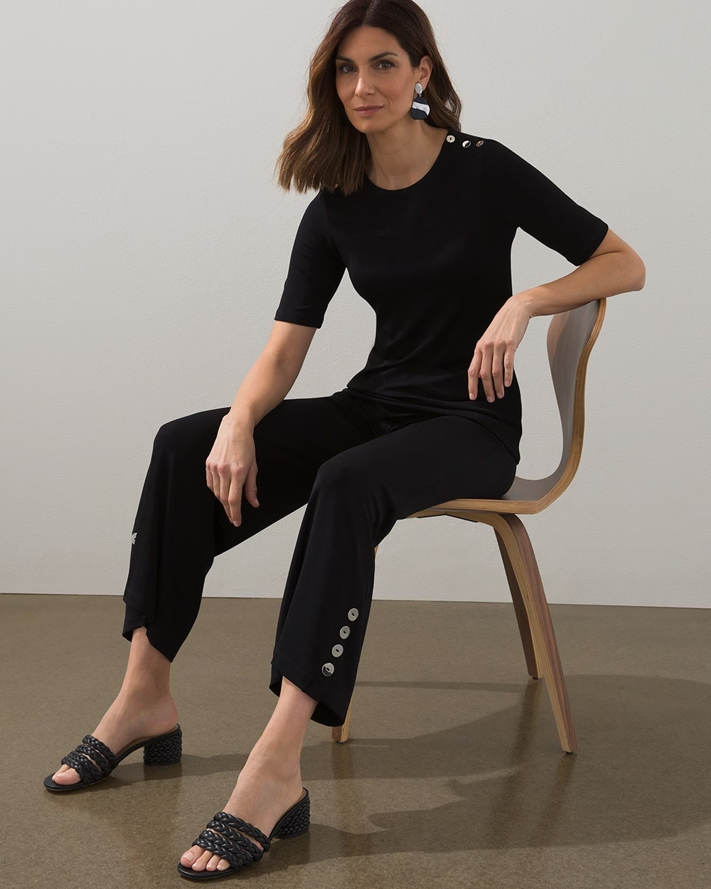 Button-Hem Crops