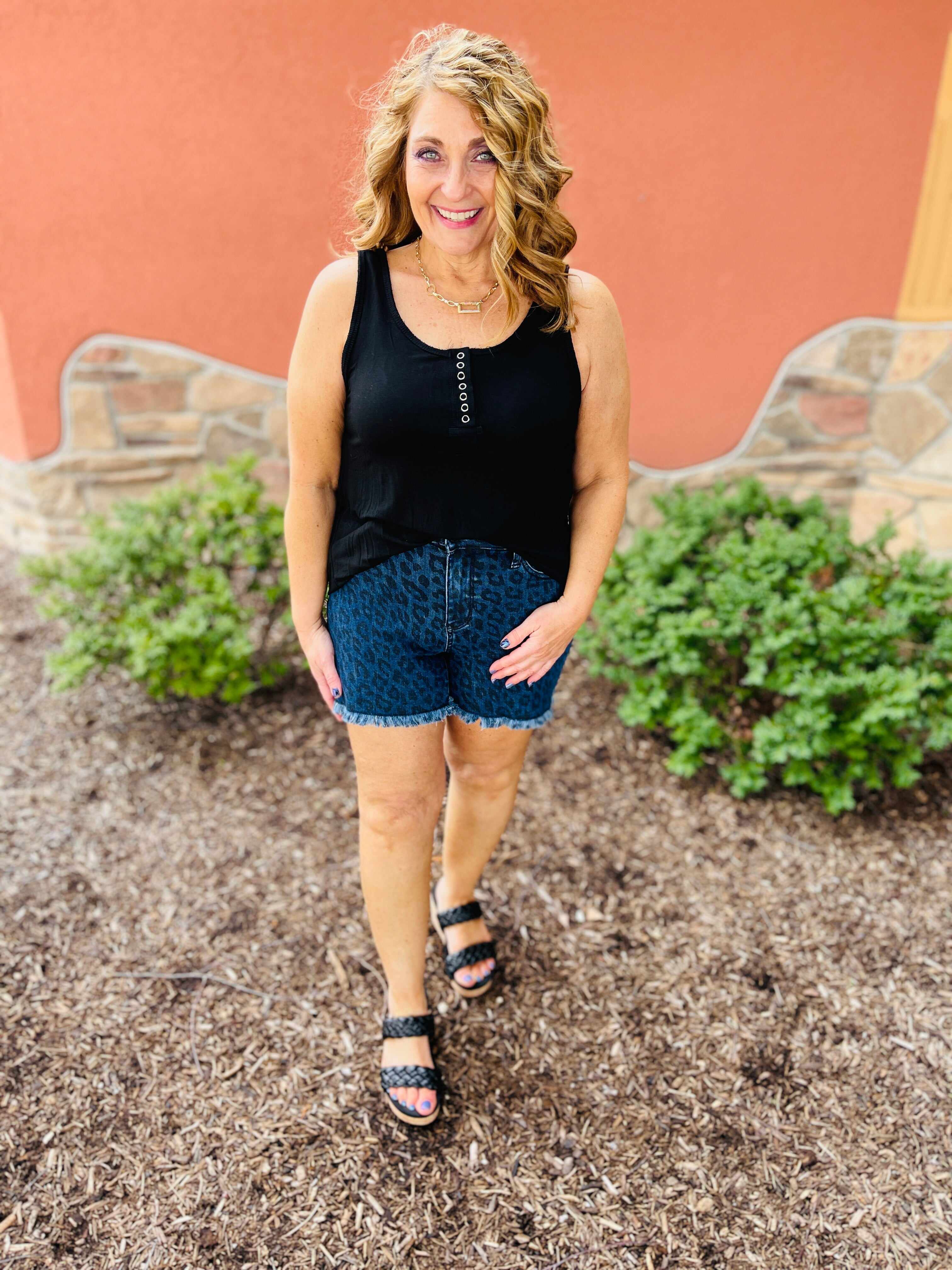 REG/CURVY Wild Ones Leopard Print Shorts