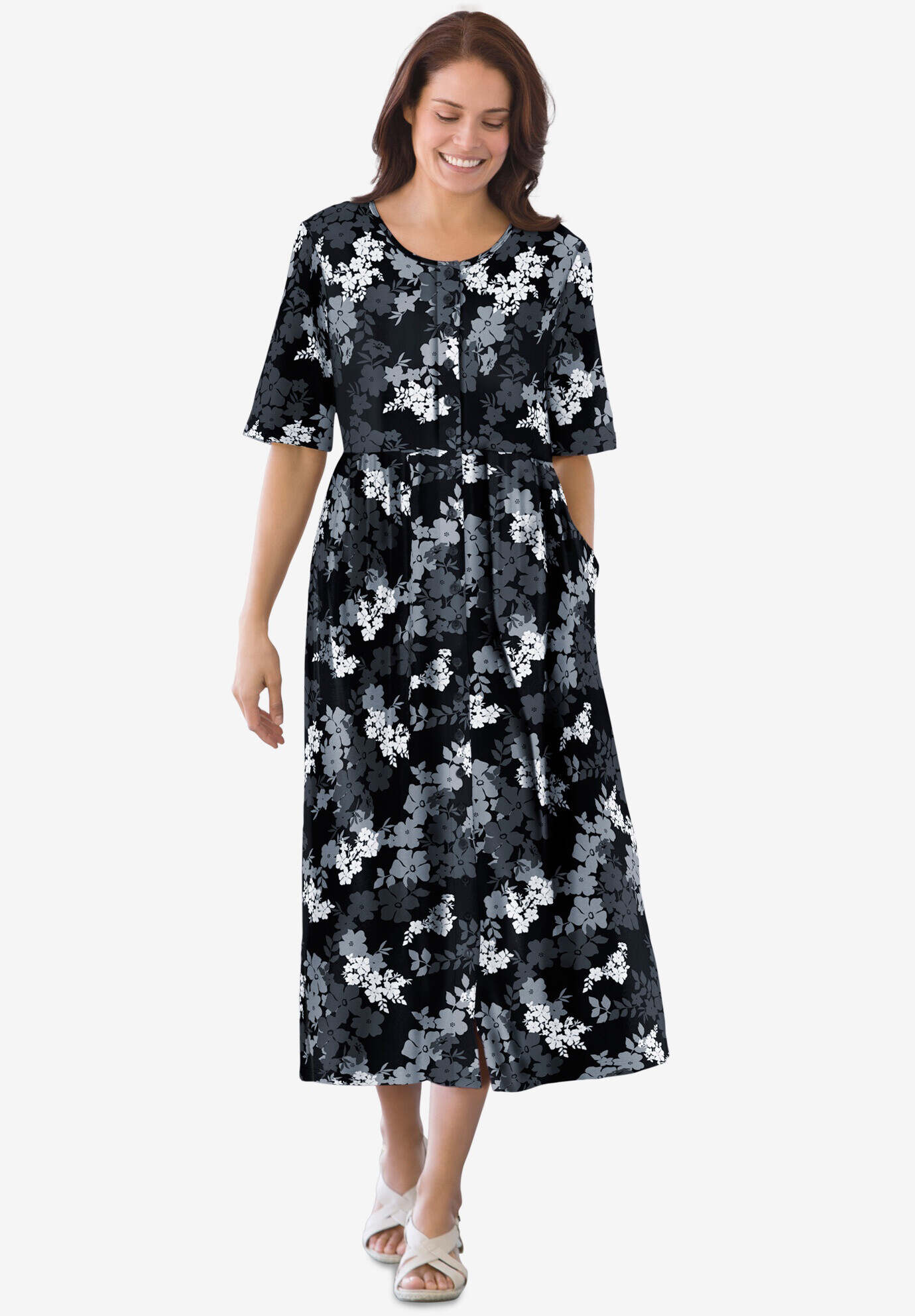 Button-Front Essential Dress