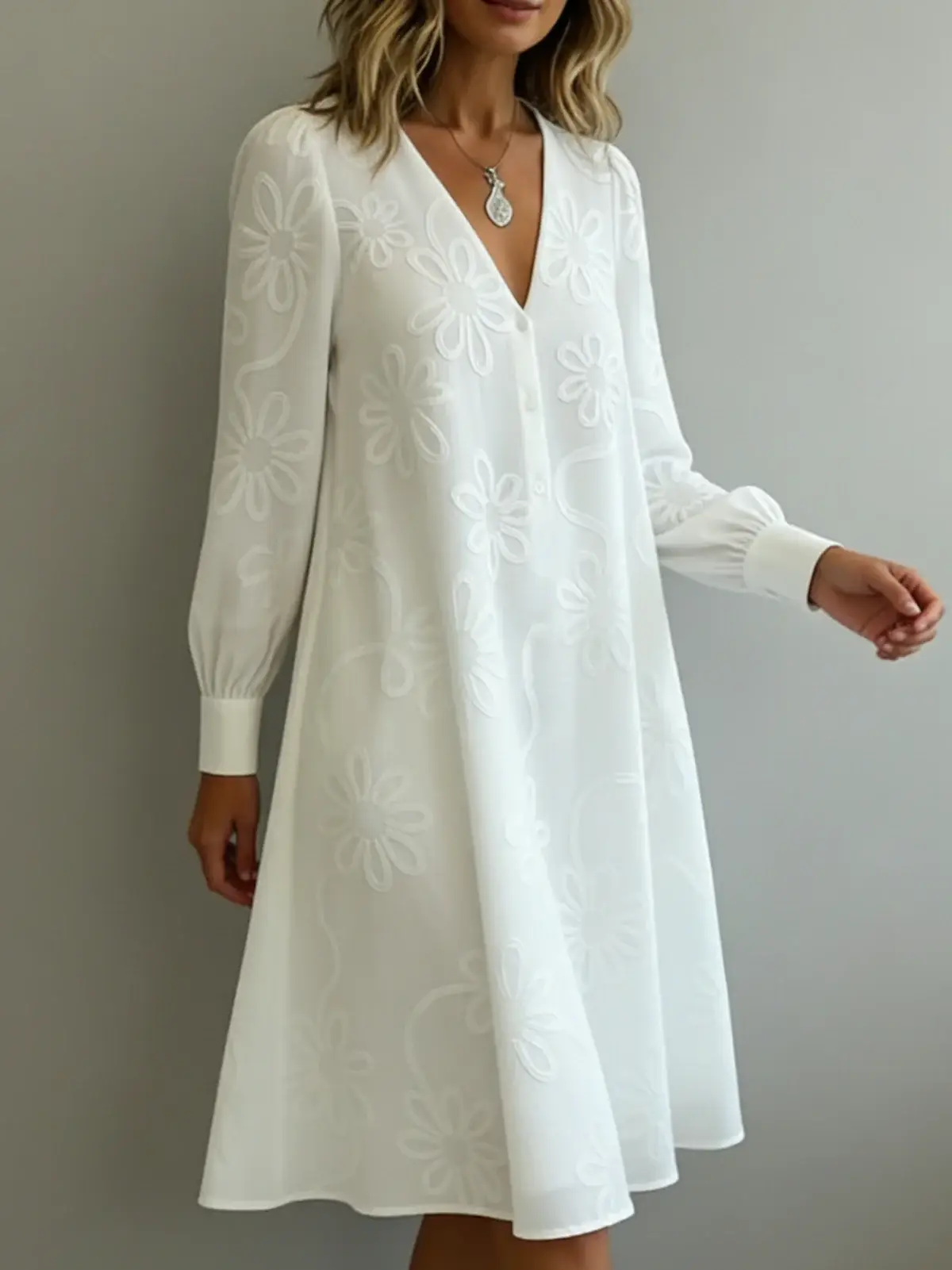 🔥Summer Arrivals🌟Vintage Elegant V-neck Floral Embroidery Dress
