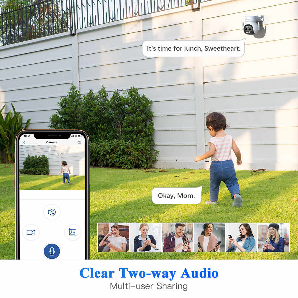 【ONLY $ 29.99】Ctronics 6X Hybrid Zoom Dual Lens 1080P HD WIFI Surveillance Camera with Human Detection and Auto Tracking