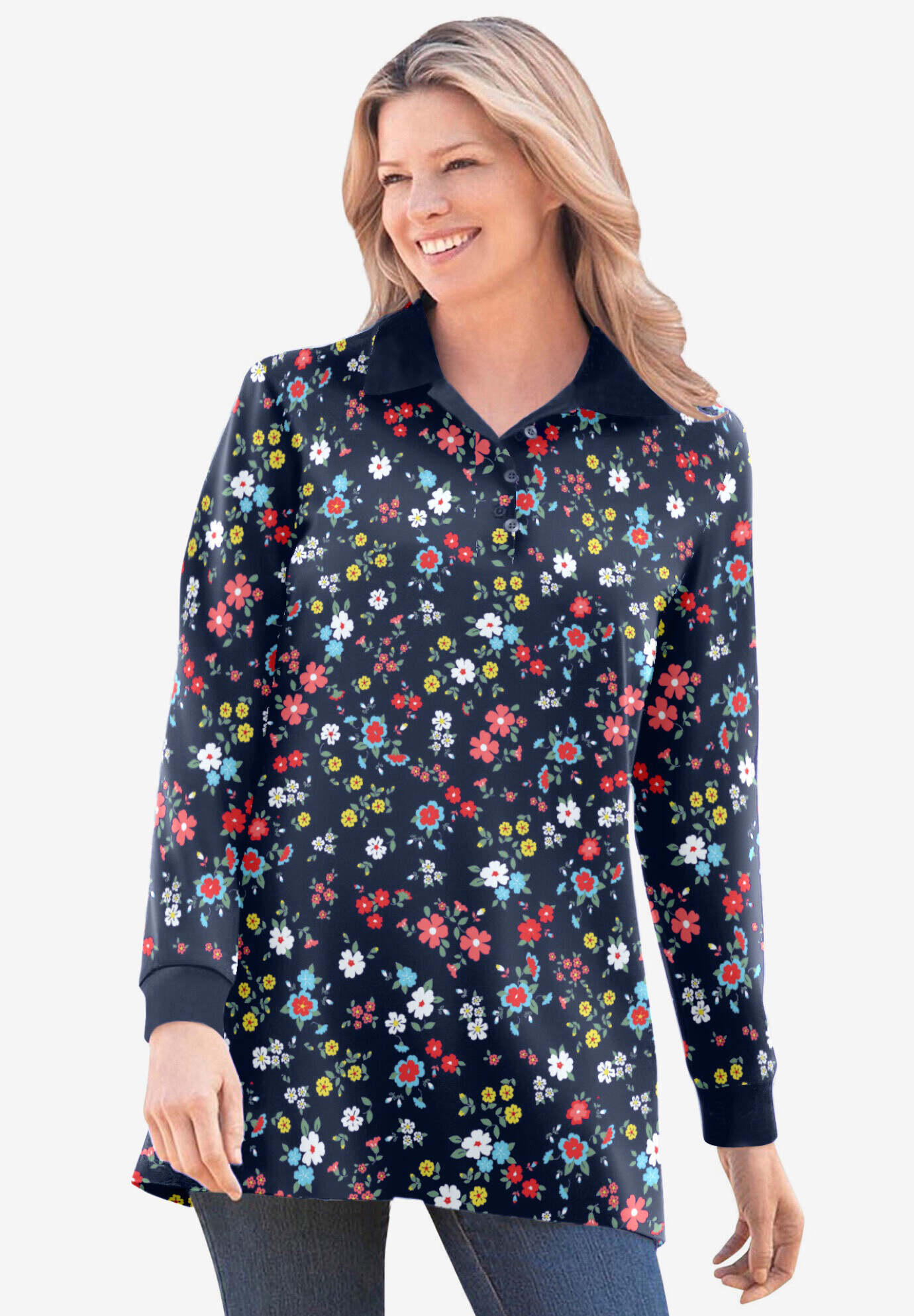 Long-Sleeve Polo Shirt