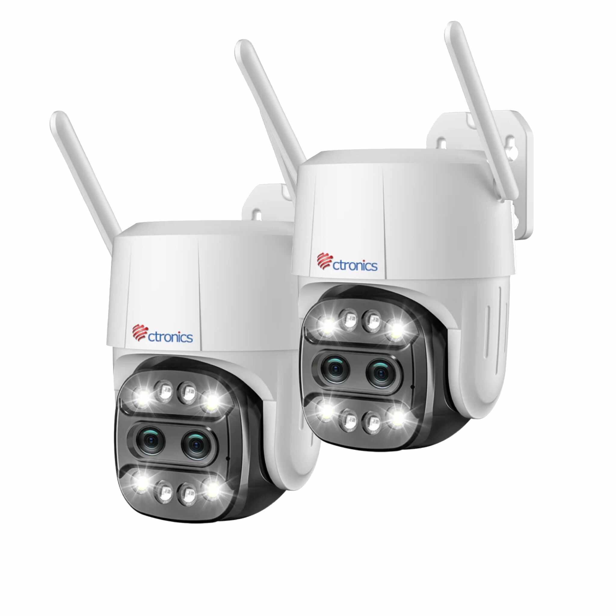 【2nd item $19.99】Ctronics 6X Hybrid Zoom Outdoor Surveillance Camera with Dual Lens