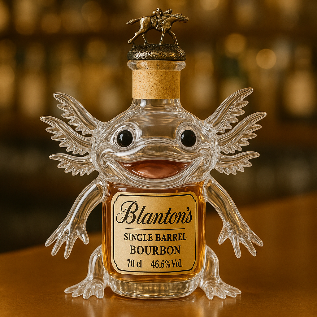 Axolotl Whiskey Bottle-Tiny Friend. Big Feelings. Good Whiskey.