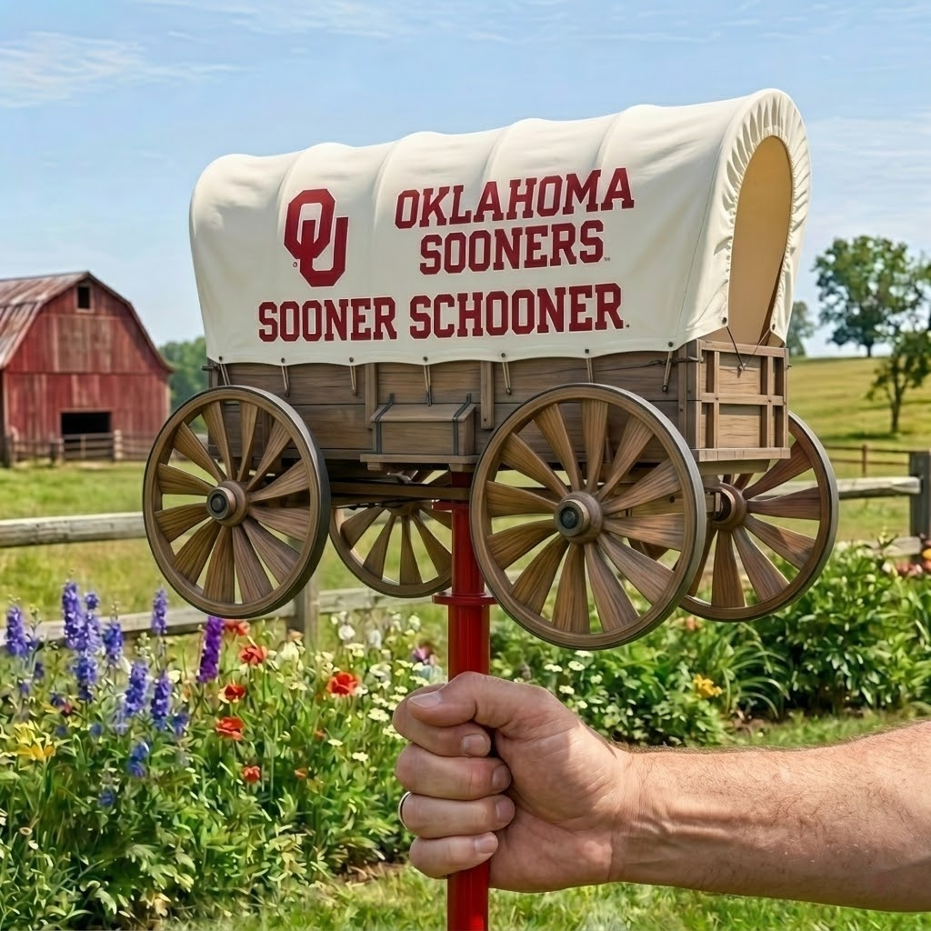 Oklahoma Sooners Schooner Garden Wind Spinner