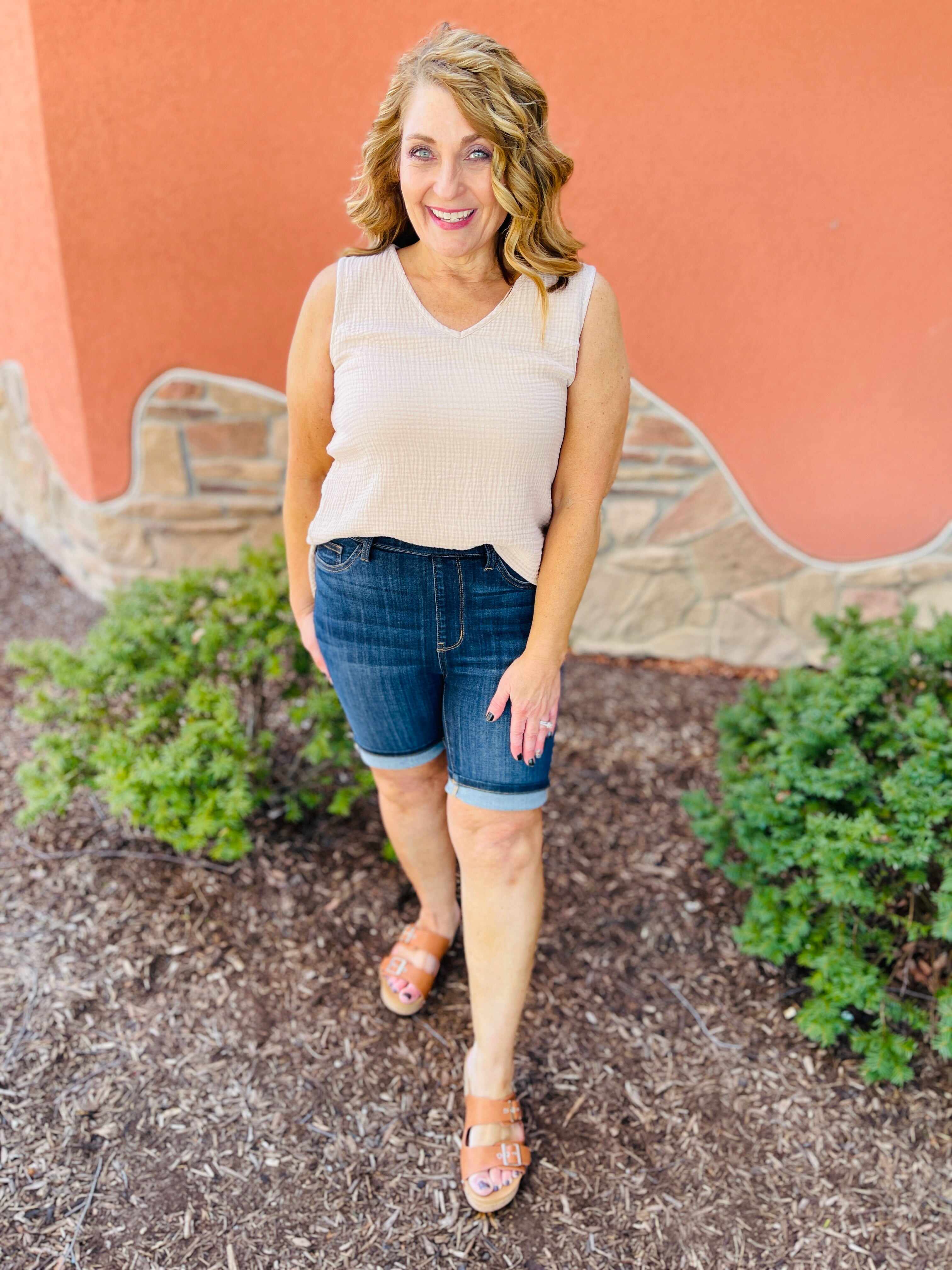 REG/CURVY High Gear Pull On Biker Shorts