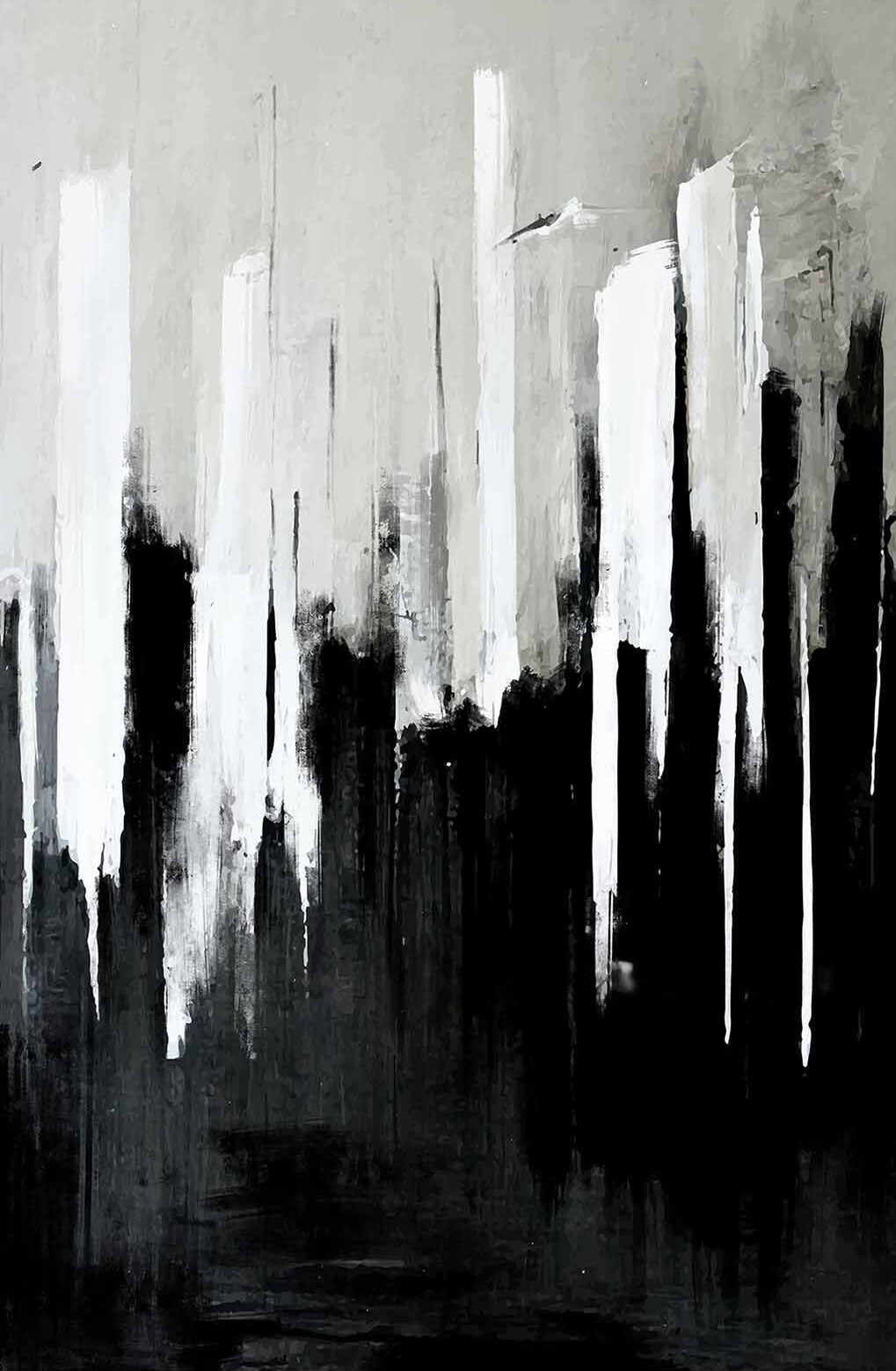 Minimalist Black White Canvas Wall Art