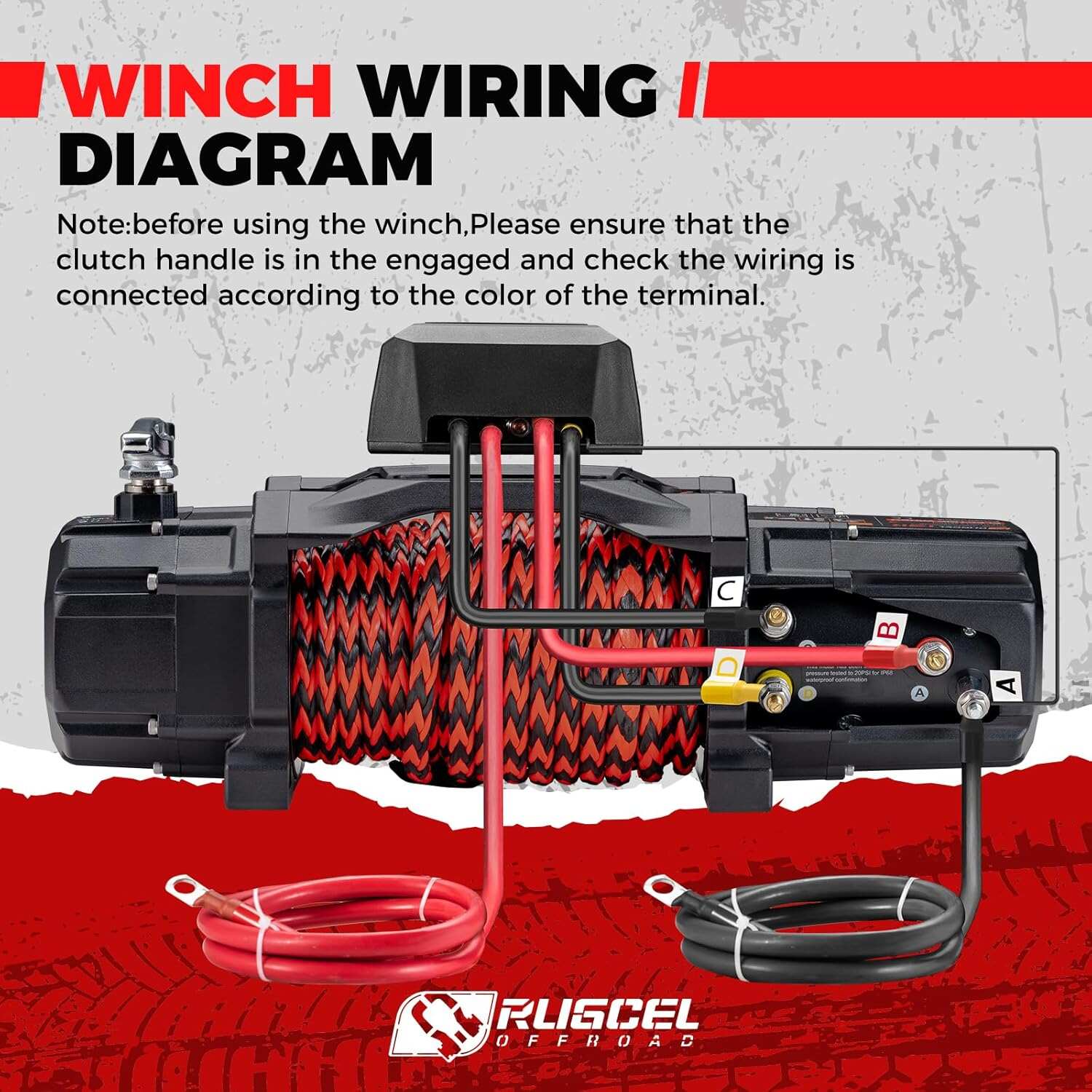 WINCH 13500lb Synthetic Rope Winch 12V Waterproof Electric Winch,2 in 1 Wireless Remote Control, for SUV, Truck & Trailer - TANK Series