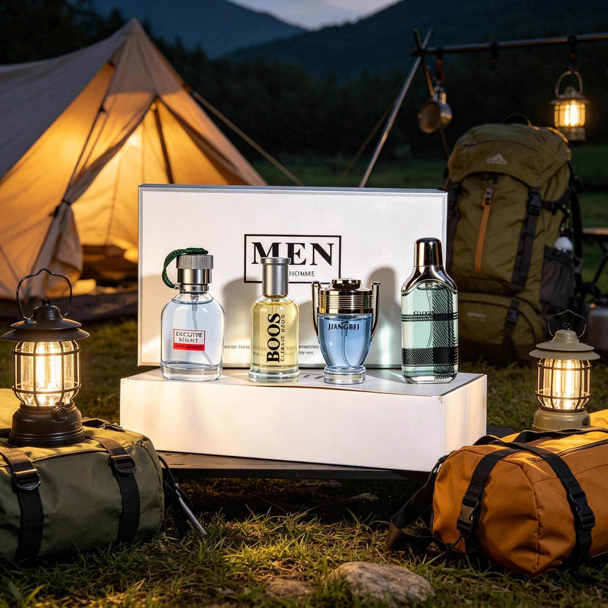 4 Pcs 25ml Refined Gentleman  Men Eau de Toilette Gift Set
