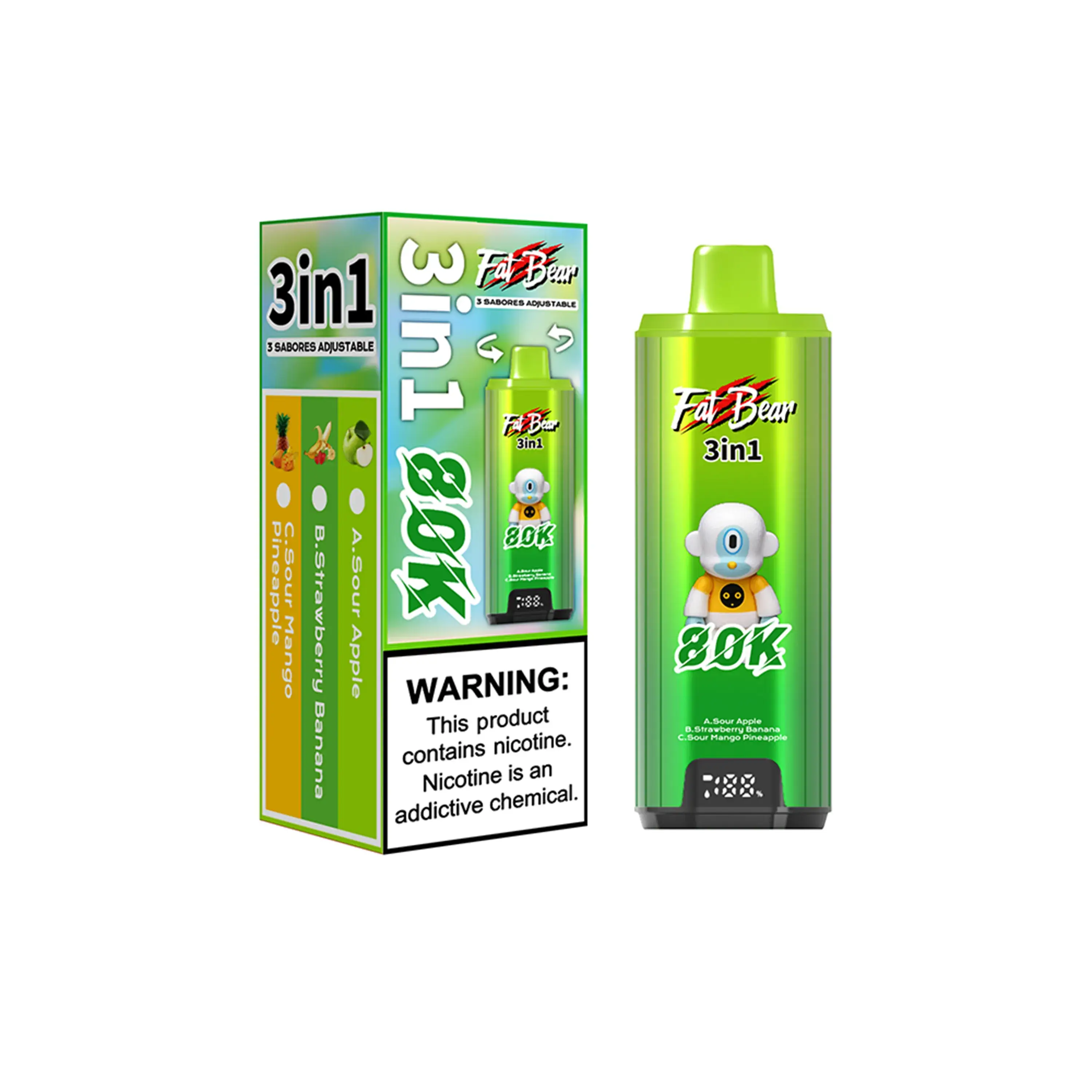 AIVONO FATBEAR 3 in 1 80000 Puffs Disposable Vape