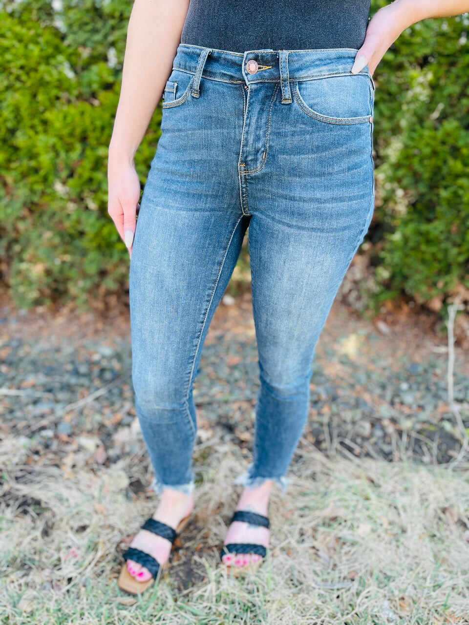 PLUS/REG Shark Attack Skinny Jeans