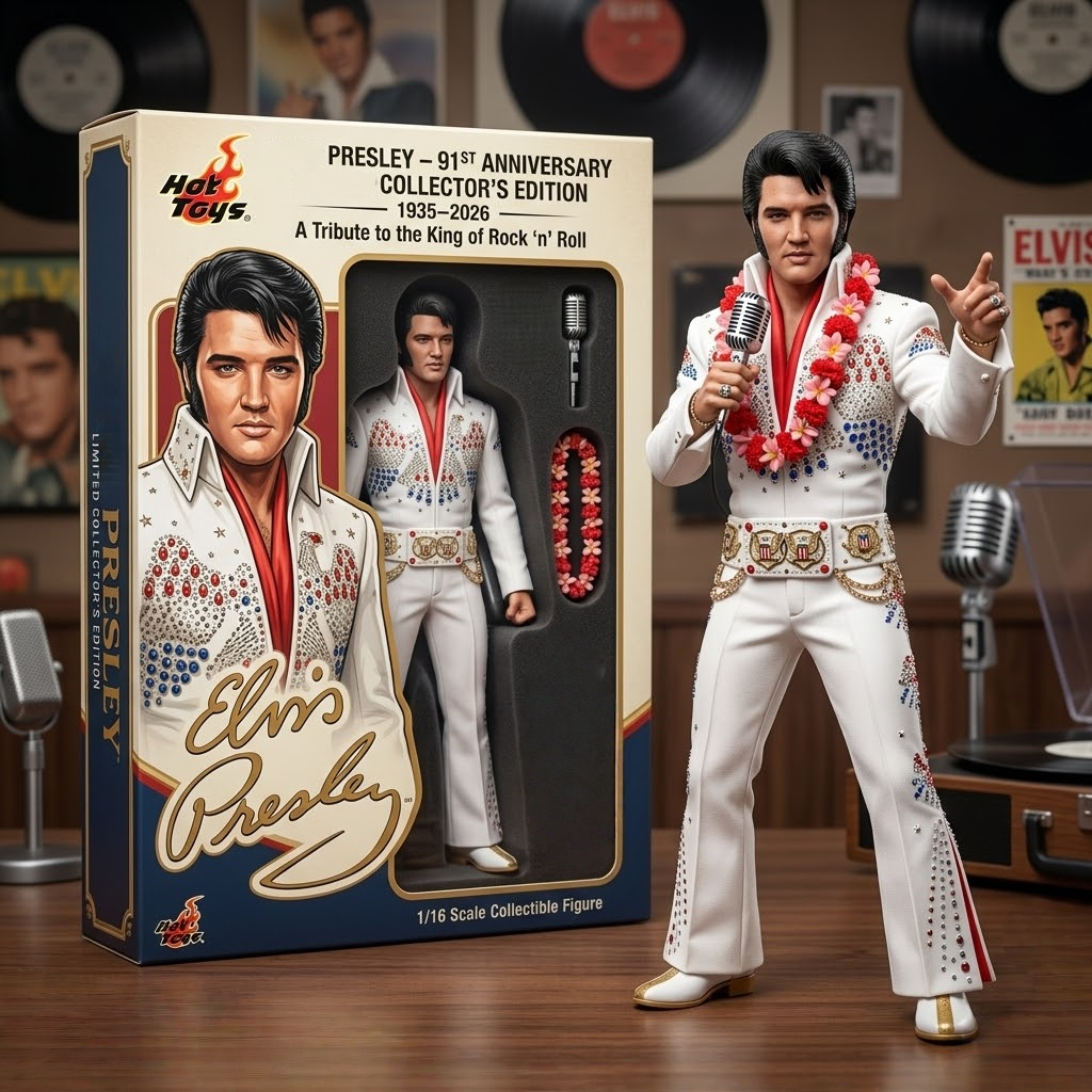 The King of Rock and Roll 91st Anniversary 1:16 Scale Collectible Figure