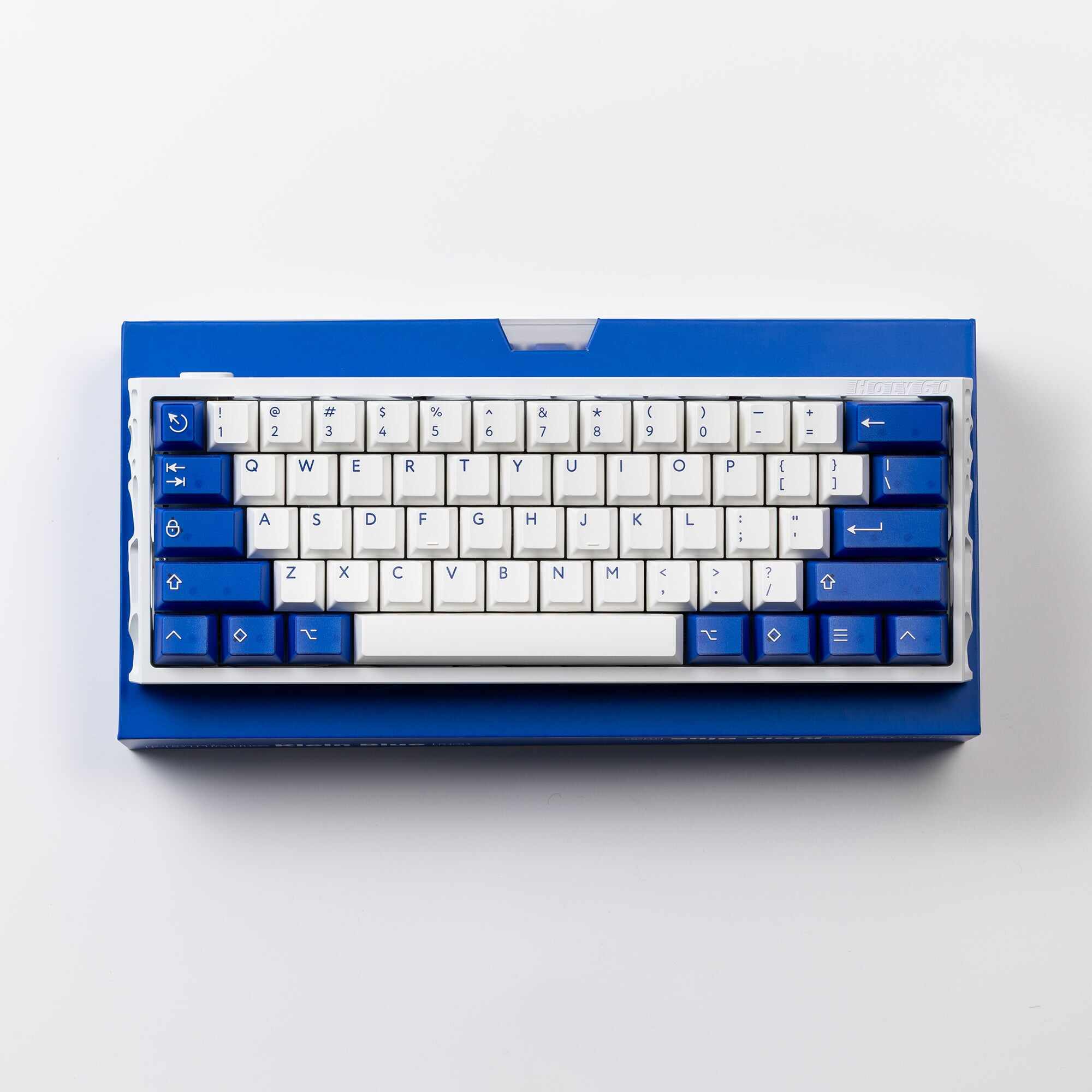 Ready to use Holy60 Keyboard with PBTfans Klein Blue R3