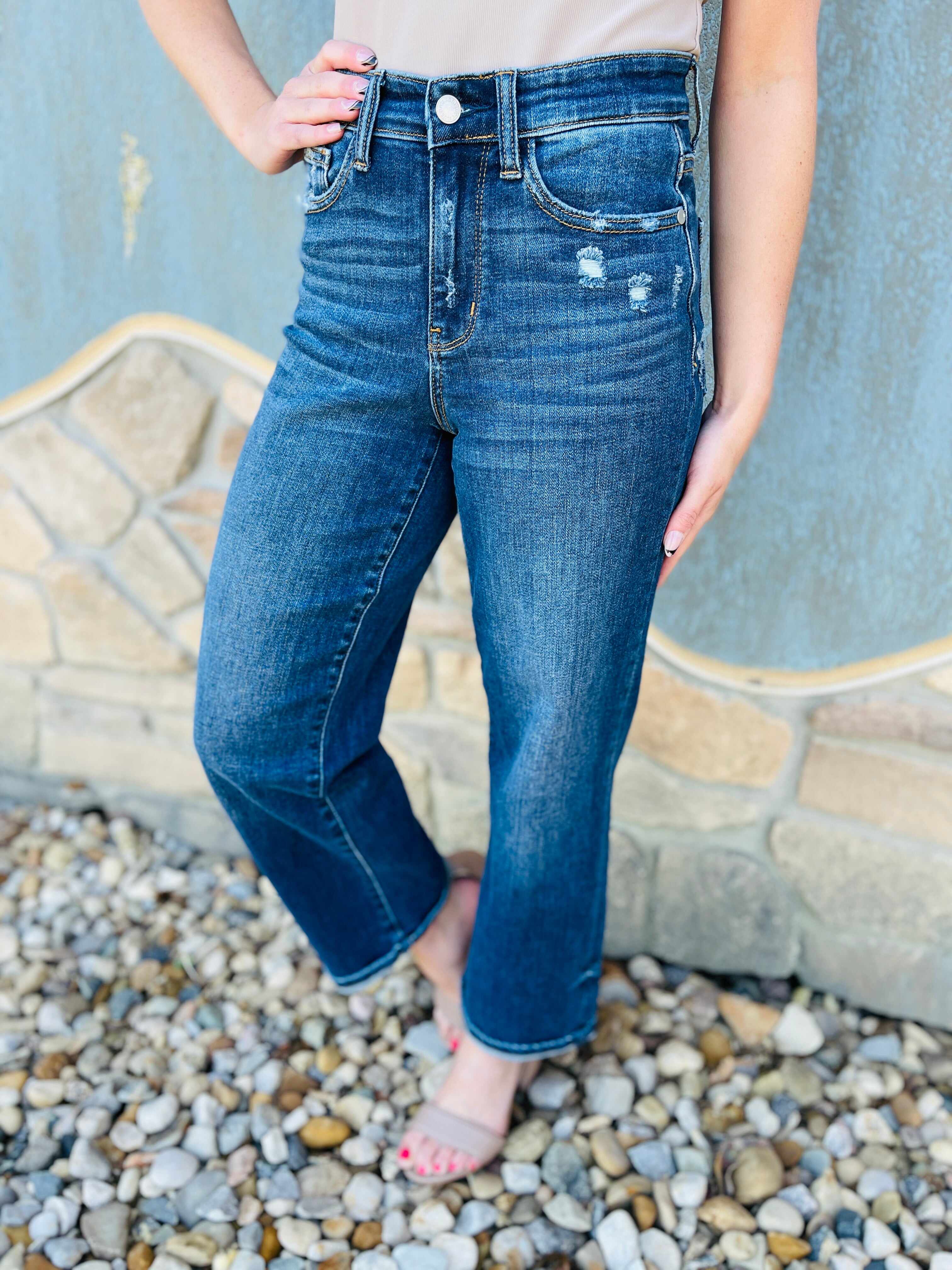 REG/CURVY No Bad Days Cropped Wide Leg Jeans