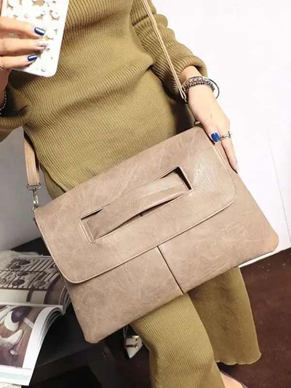 Oversized Fold-Over Clutch Bag