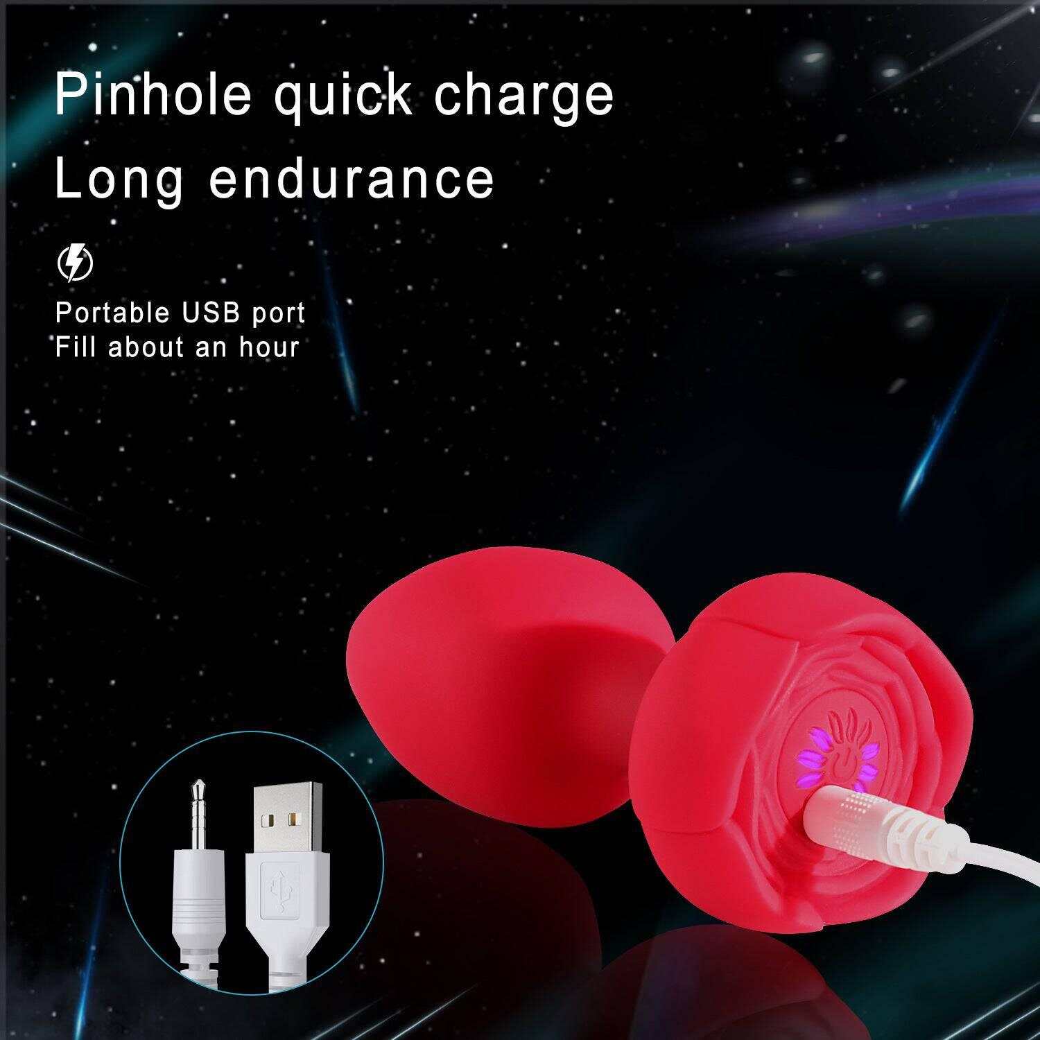 Rose-Shaped Anal Plug
