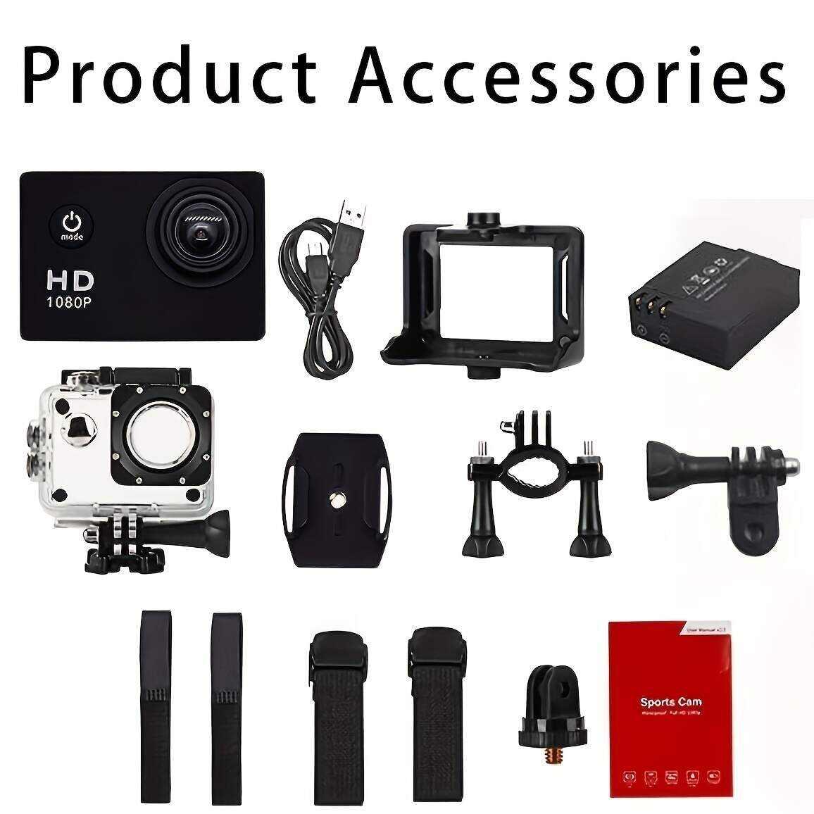 Action Camera (Built In 900 MA Battery) Action Camera Ultra HD Underwater Camera 140 Degree Wide-angle Lens 1181.1 Inch Waterproof Action Camera WIFI Camera For Thanksgiving Christmas (two Options: With Card And Without Card)