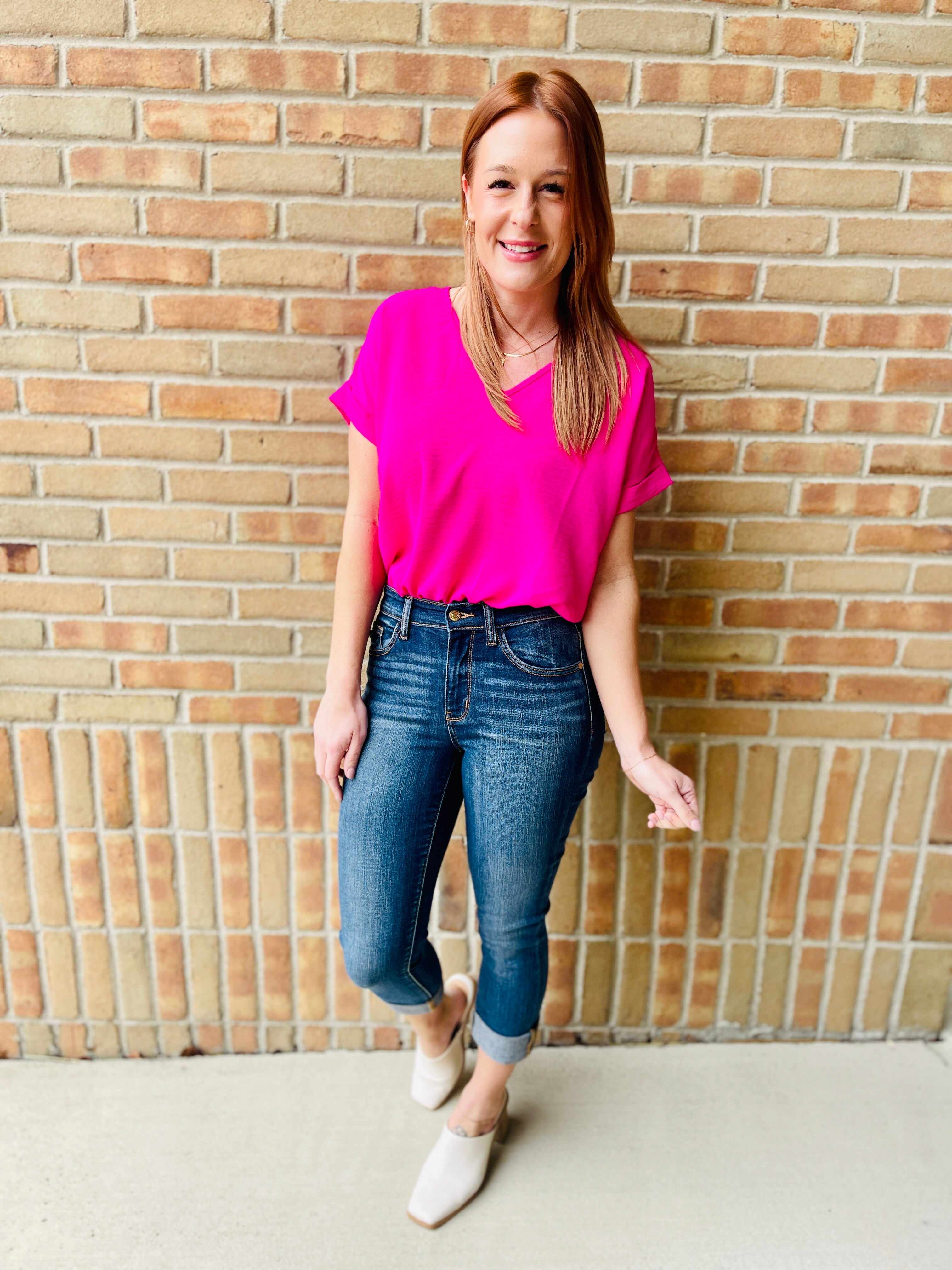 PLUS/REG Two in One Cuff This Way Skinny Jean / Capri