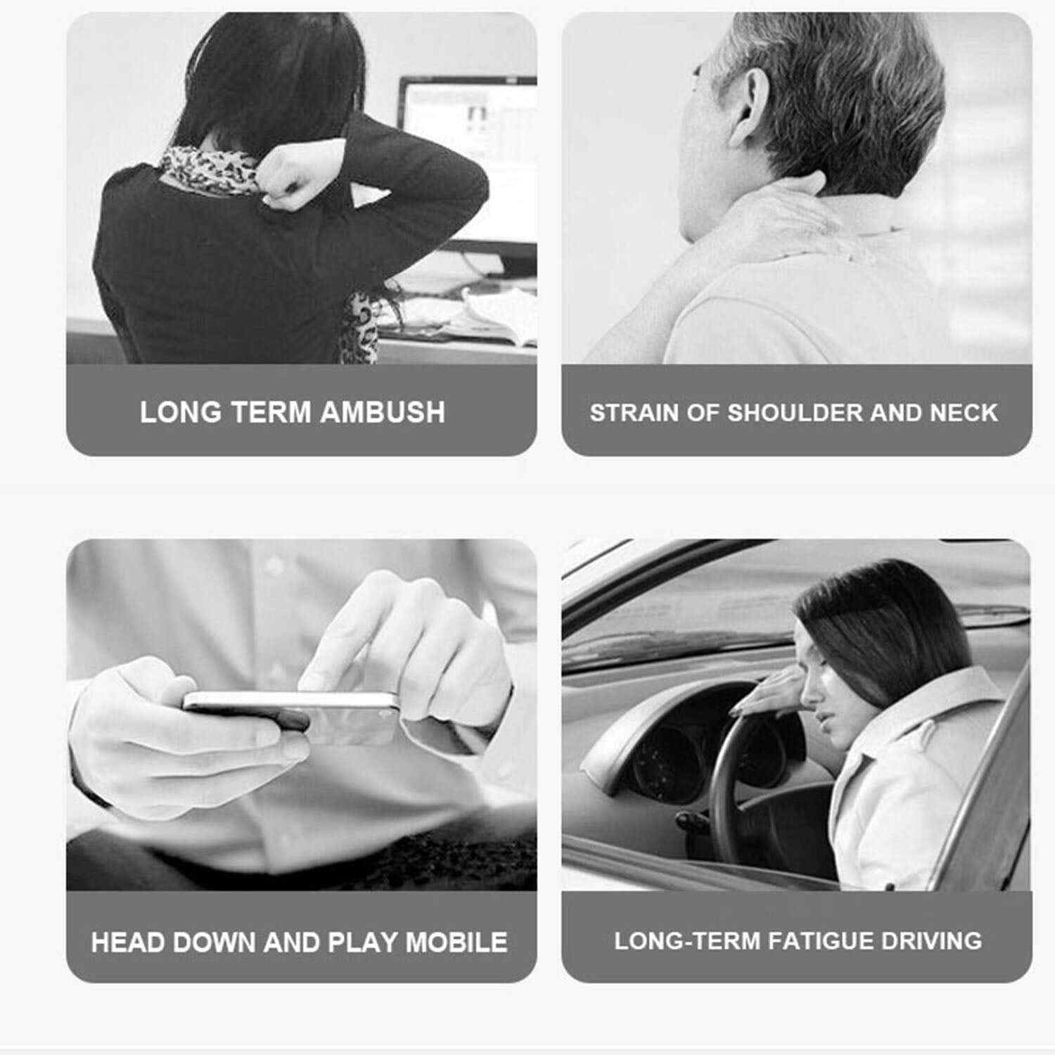 Neck Massager with Heat, Rechargeable, Pain Relief, Cordless Intelligent Neck Massage, 6 Modes Multi Levels Portable Deep Tissue Trigger Point Massager Car, Home, Outdoor, Office Lightweight 9 Speeds