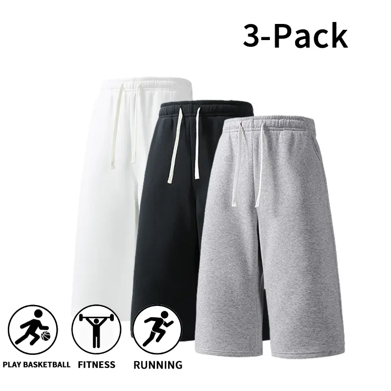 🔥Last Day 69% OFF ✨3-Pack Soft Stretch Wide Leg Capri Sweatpants