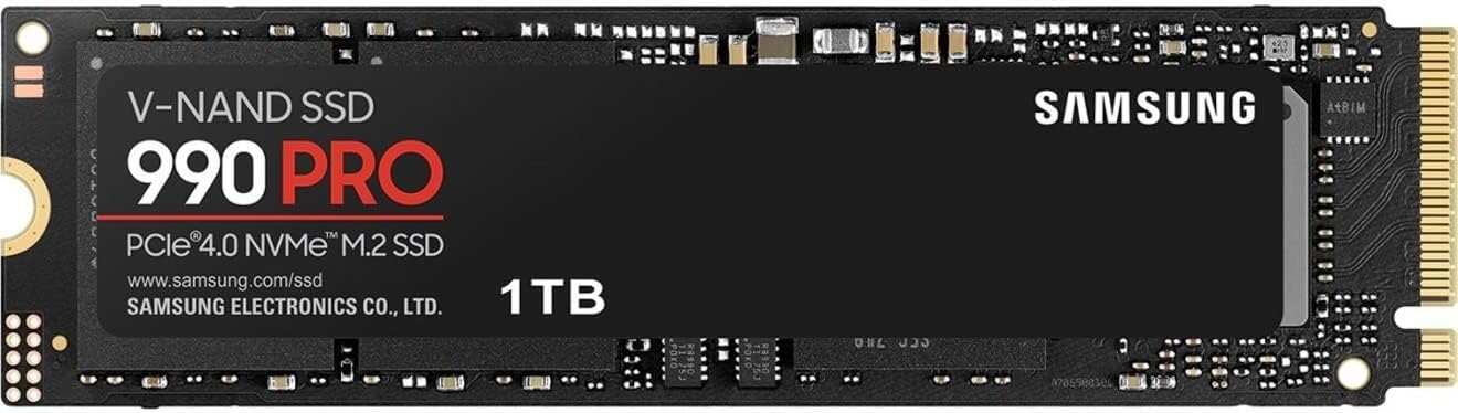 SAMSUNG 990 PRO SSD 2TB PCIe 4.0 M.2 2280 Internal Solid State Hard Drive, Seq. Read Speeds Up to 7,450 MB/s for High End Computing, Gaming, and Heavy Duty Workstations, MZ-V9P2T0B/AM
