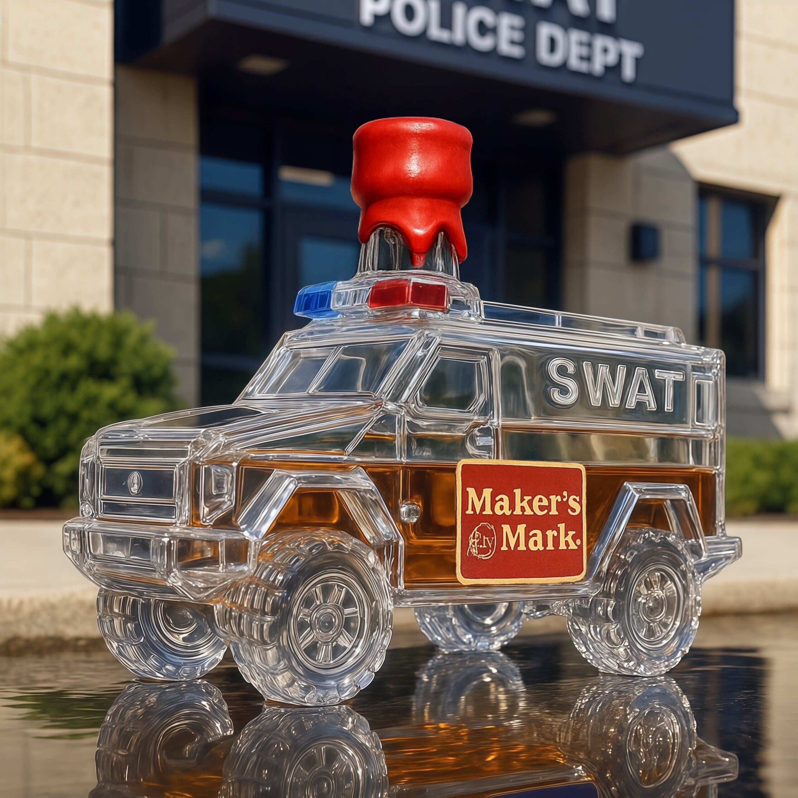 SWAT Truck Whiskey Bottle