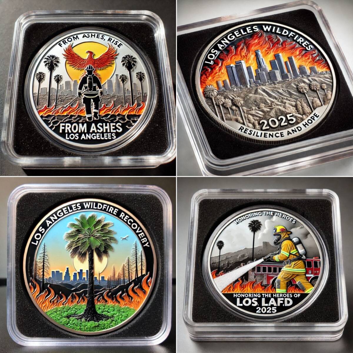 💓💪Los Angeles Wildfire Tribute Coins
