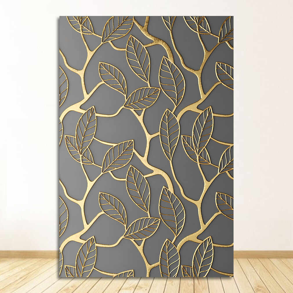 Golden Abstract Cotton Canvas Wall Art