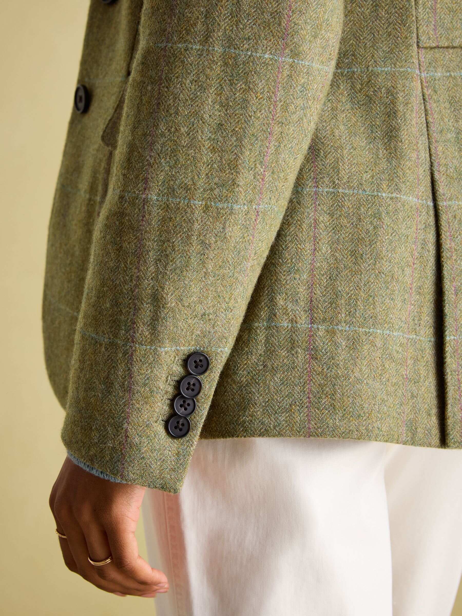 Fayfair Khaki Green Tweed Hacking Jacket