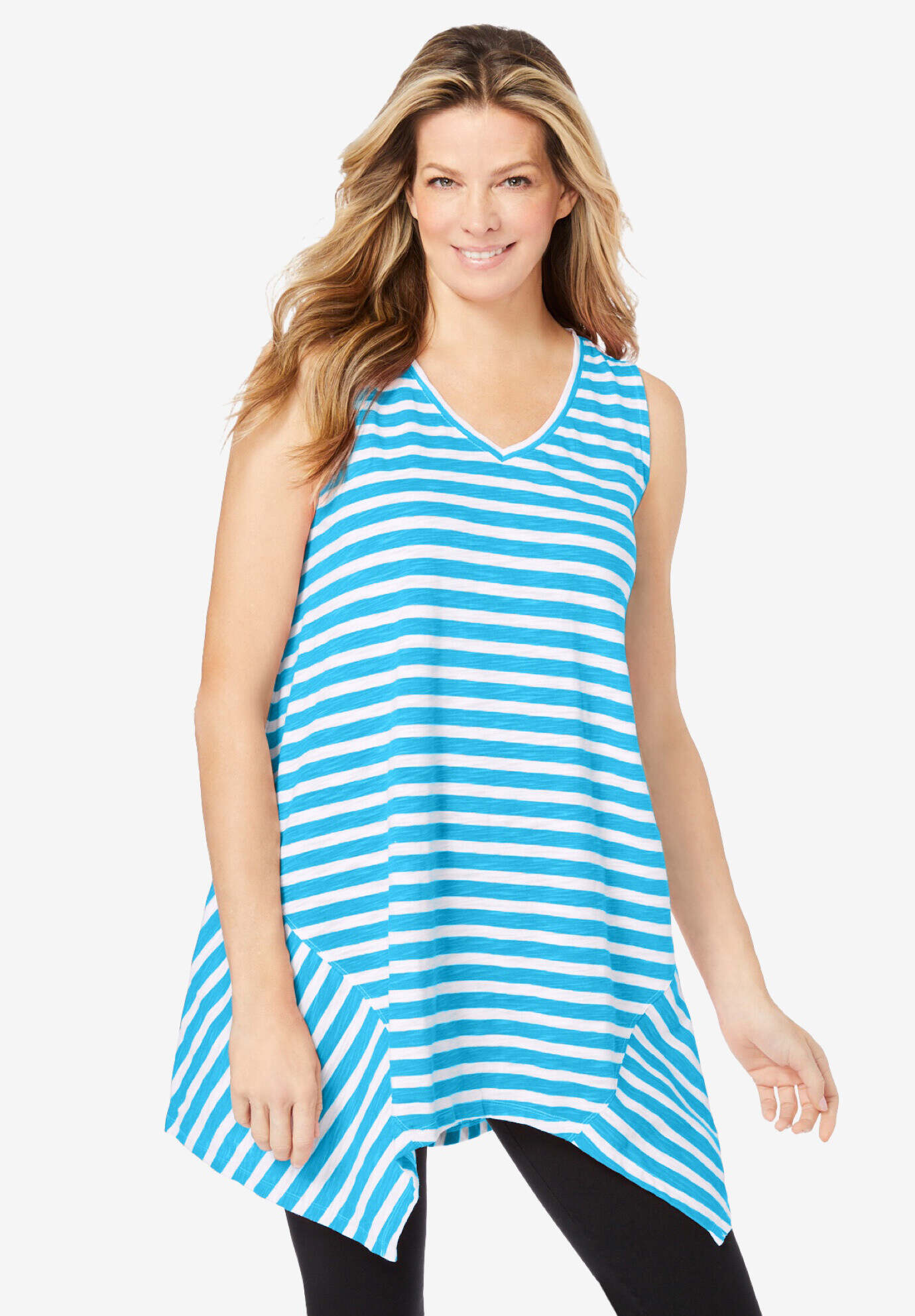 Sleeveless Hanky Hem Tunic