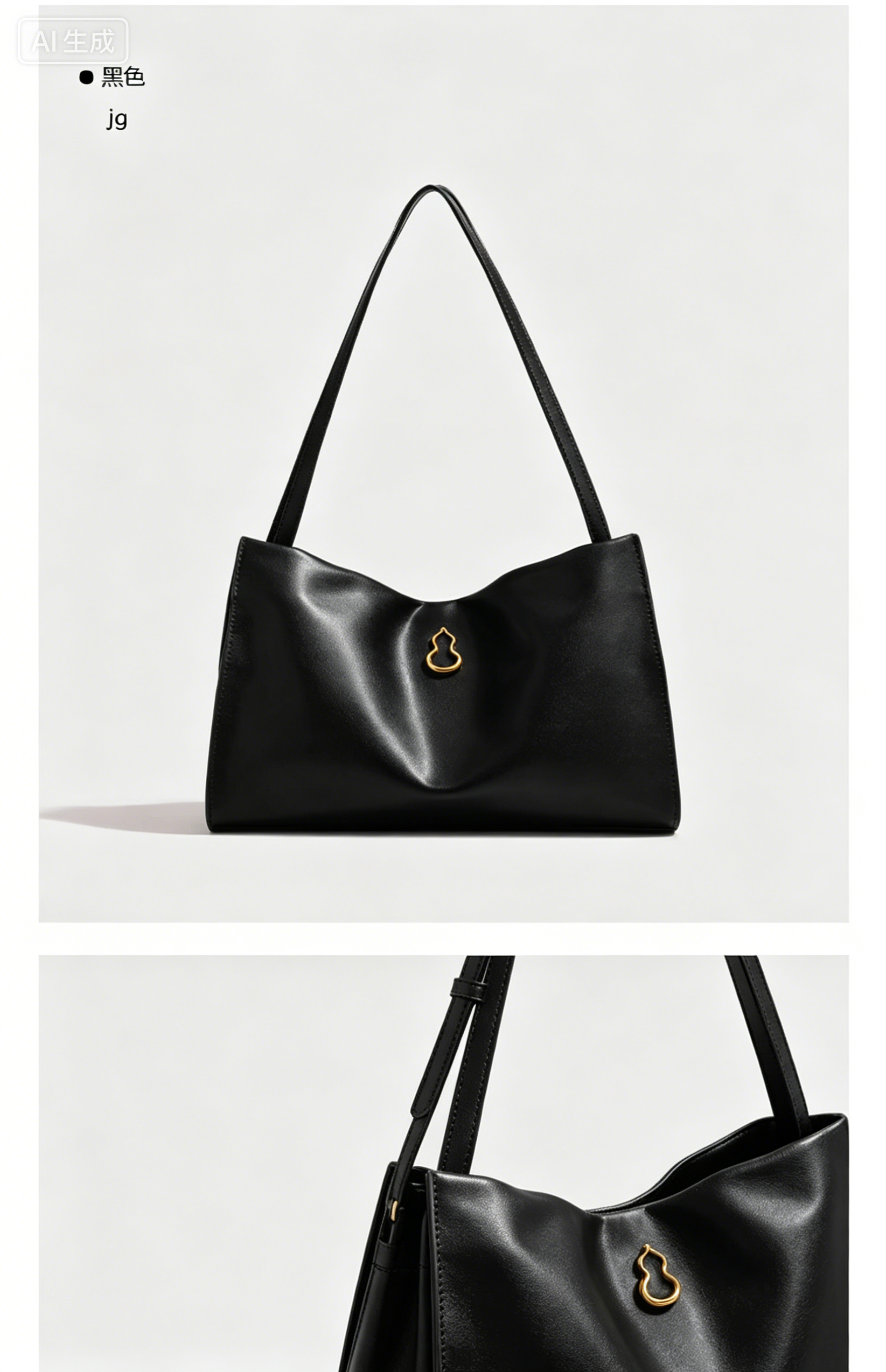 Fashionable women handbag with classic design with cowhide leather