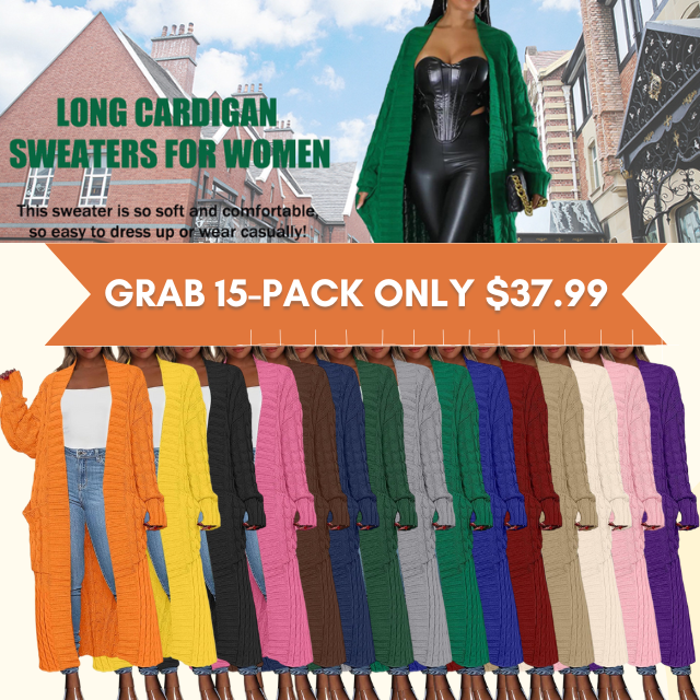 🔥 Last Day For Clearance !-Women's Long Cardigan 2026 Oversized Coat Long Sleeve Open Cardigan Knitted Extra