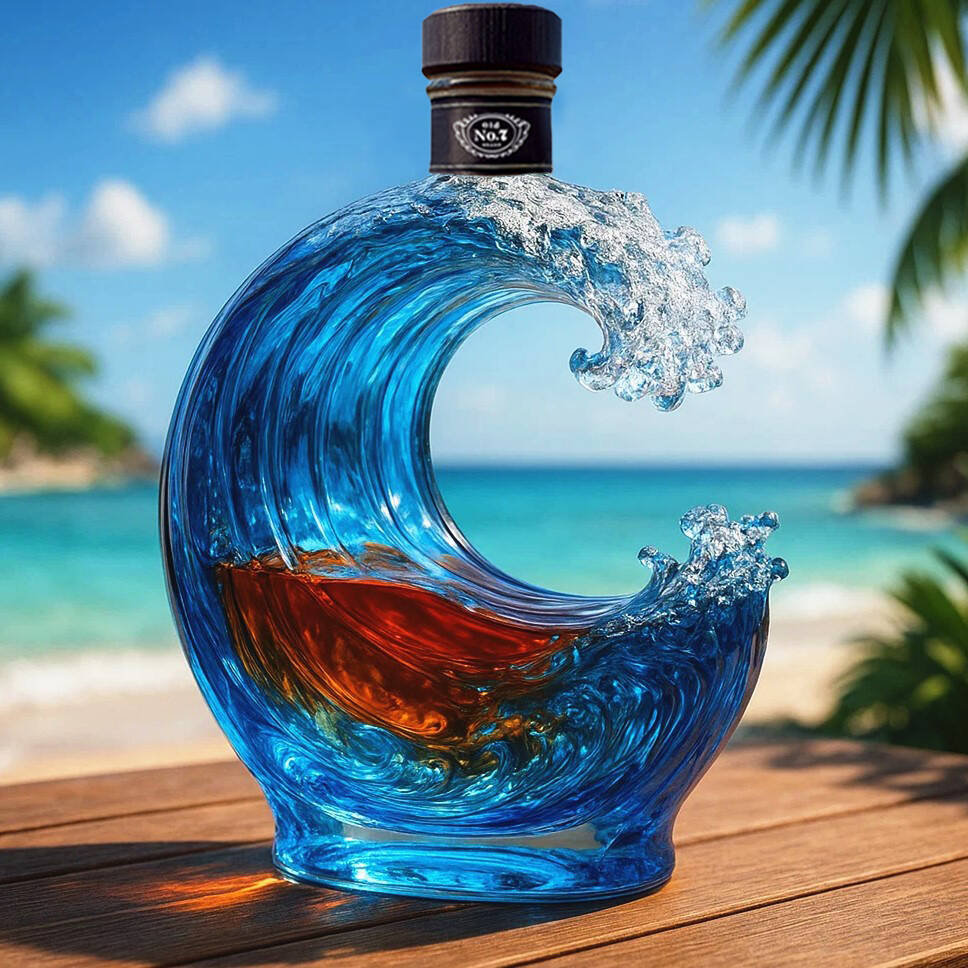 Wave Whiskey Bottle
