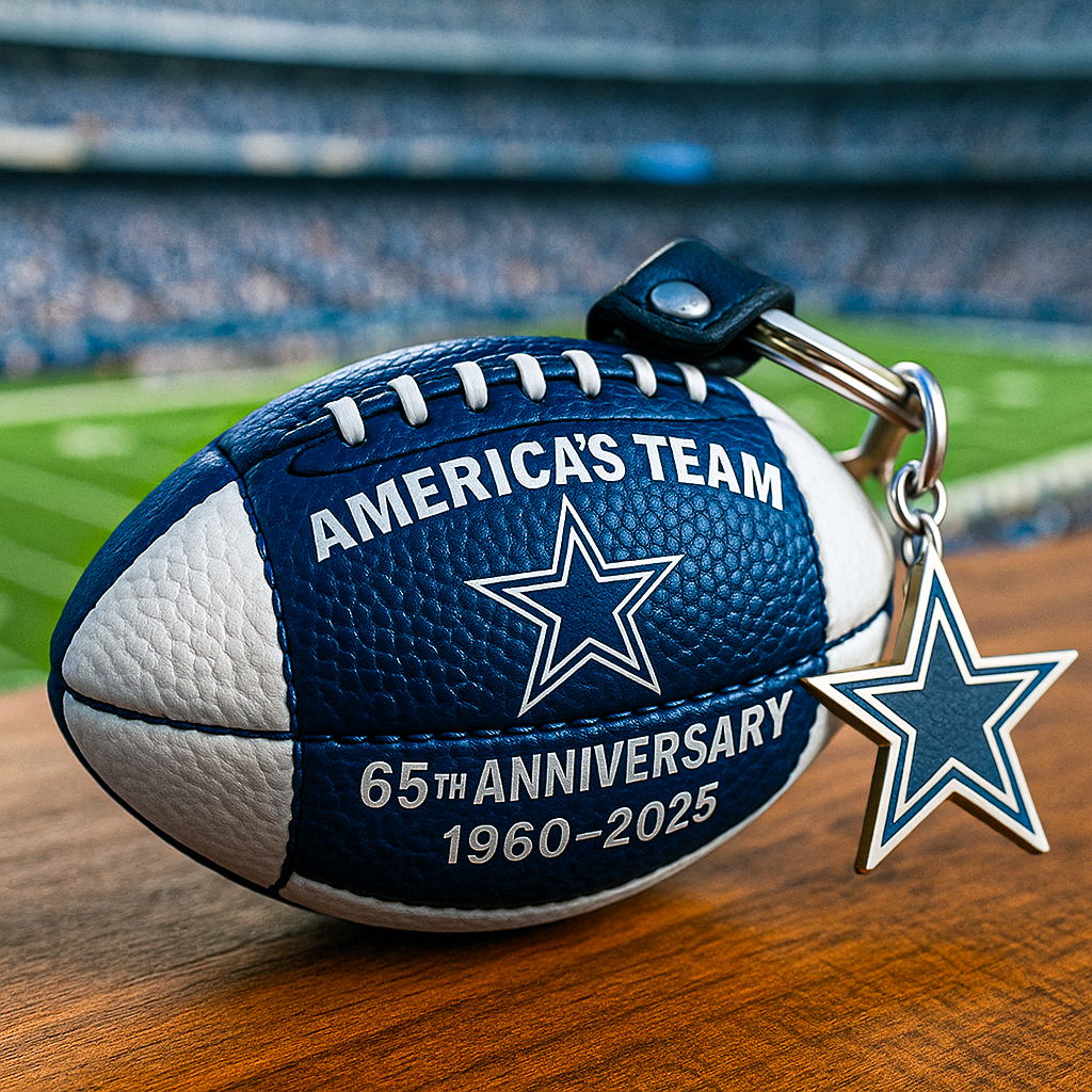 Dallas Cowboys 65th Anniversar Football keychain