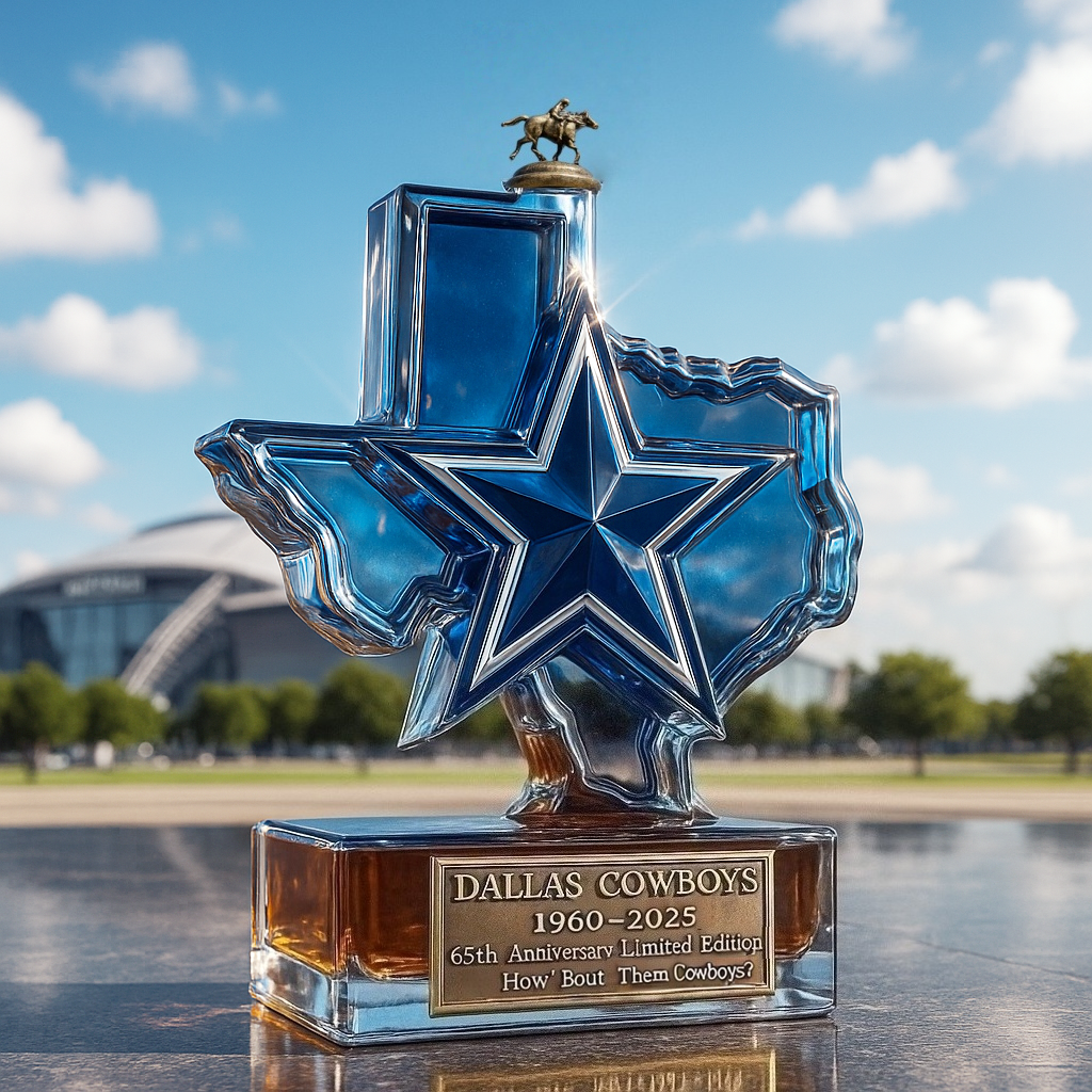 Dallas Cowboys 65th Anniversary Limited Edition Whiskey Bottle