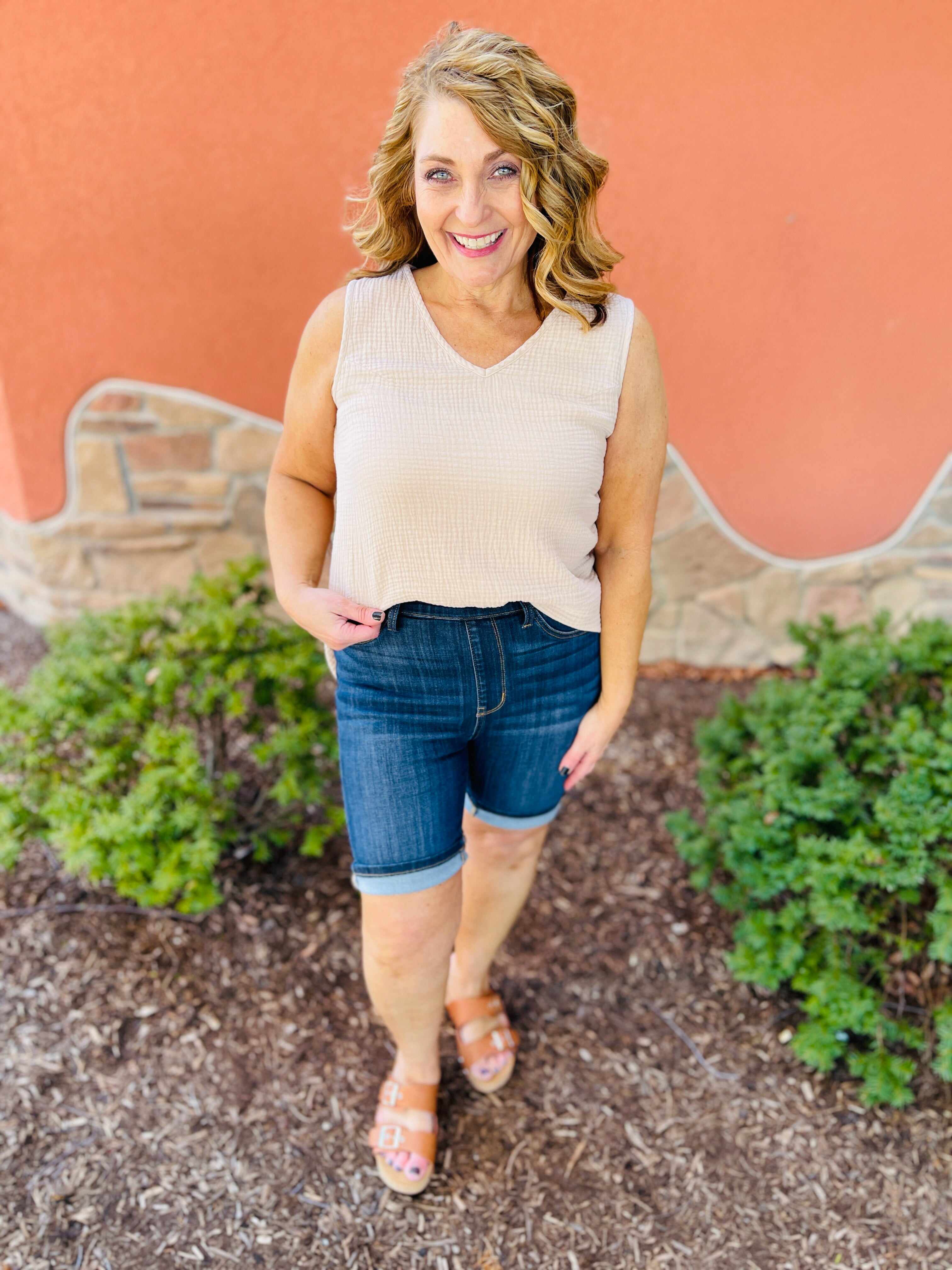 REG/CURVY High Gear Pull On Biker Shorts