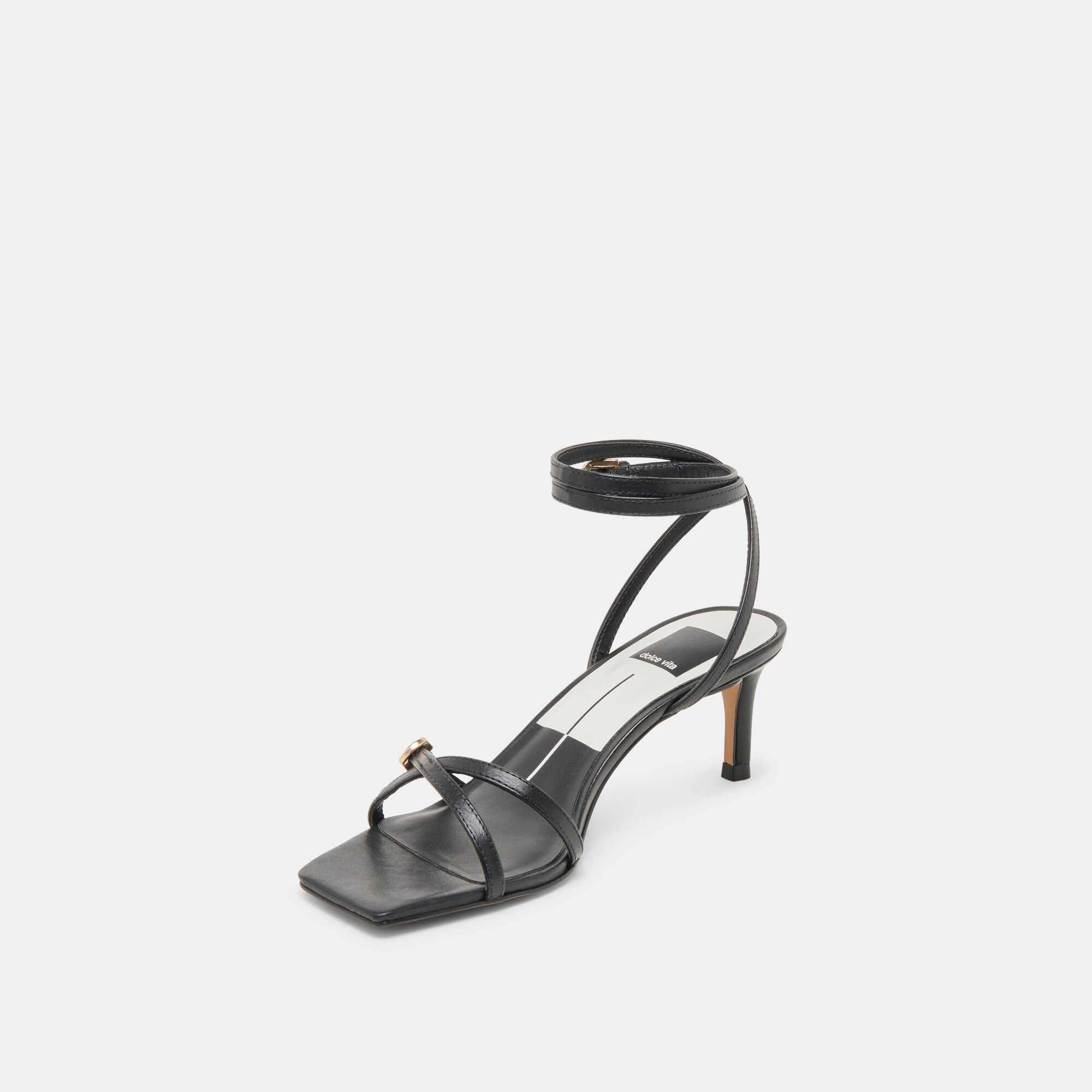 BAMBY HEELS BLACK LEATHER