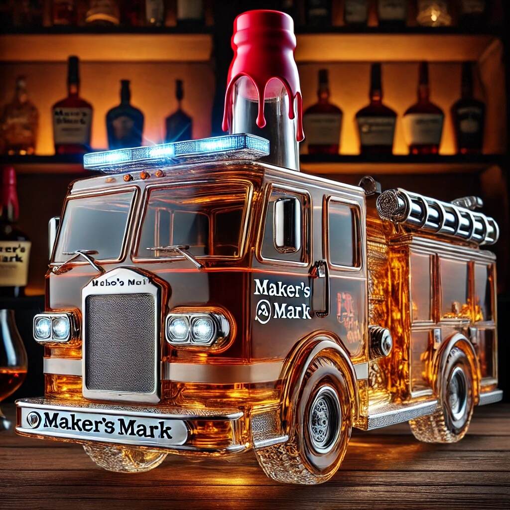 Fire Truck Whiskey Bottle