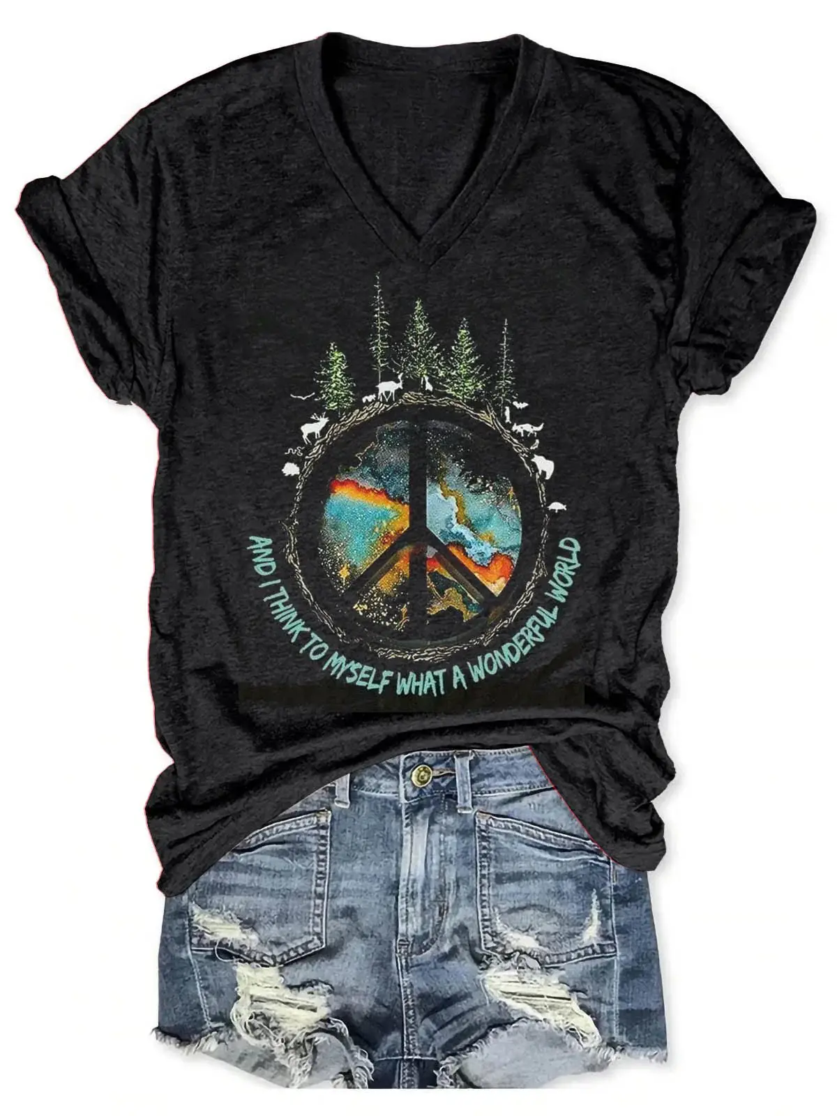 And I Think To Myself What A Wonderful World Art Casual T-shirt